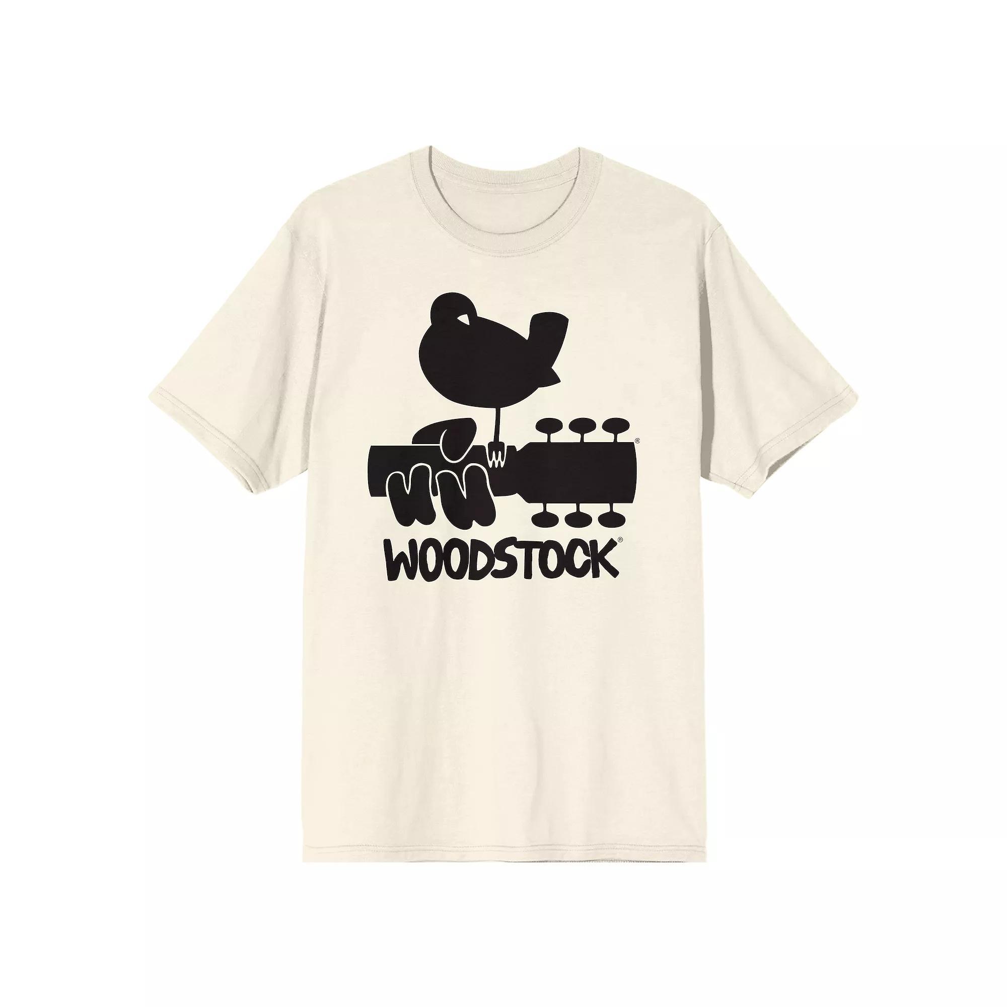 Men's Woodstock Bird On Guitar Graphic Tee, Size: Small 36, Beige Product Image