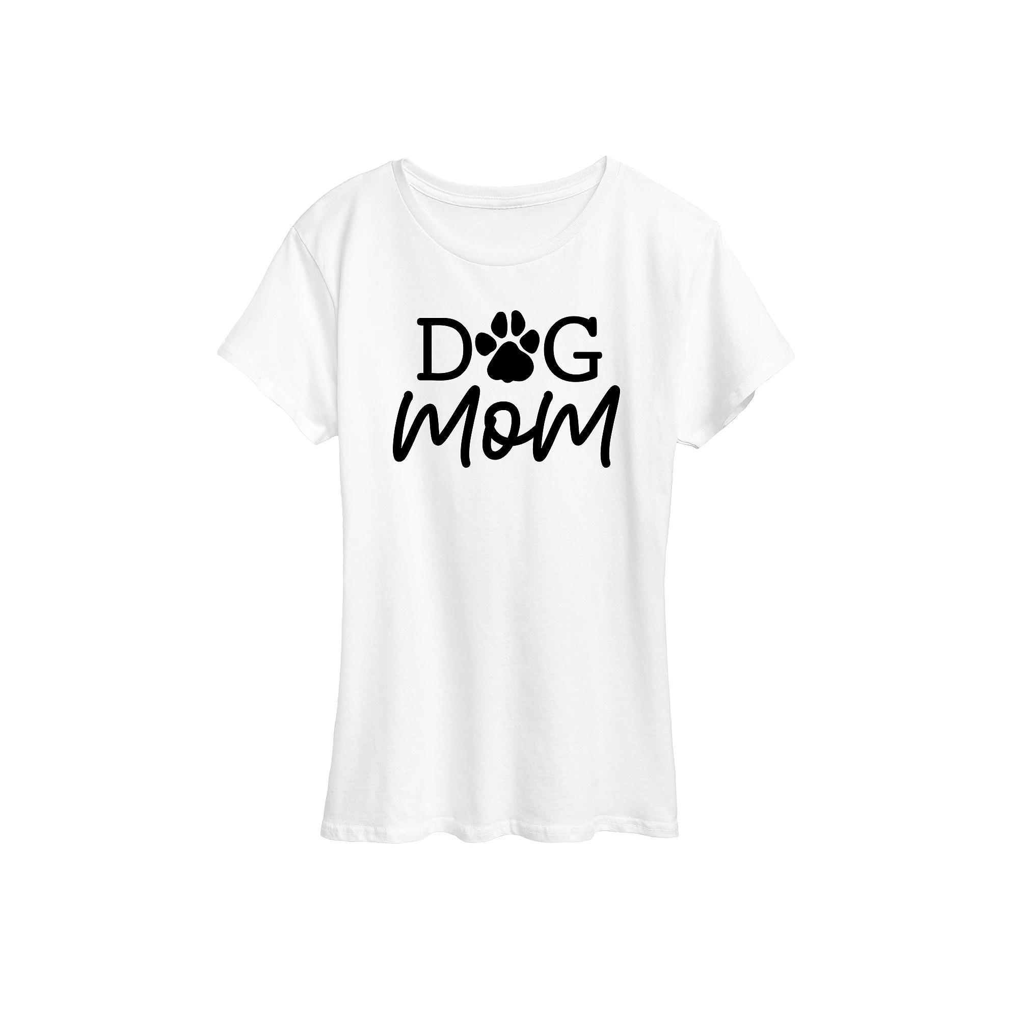 Womens Dog Mom Graphic Tee, Girls Product Image