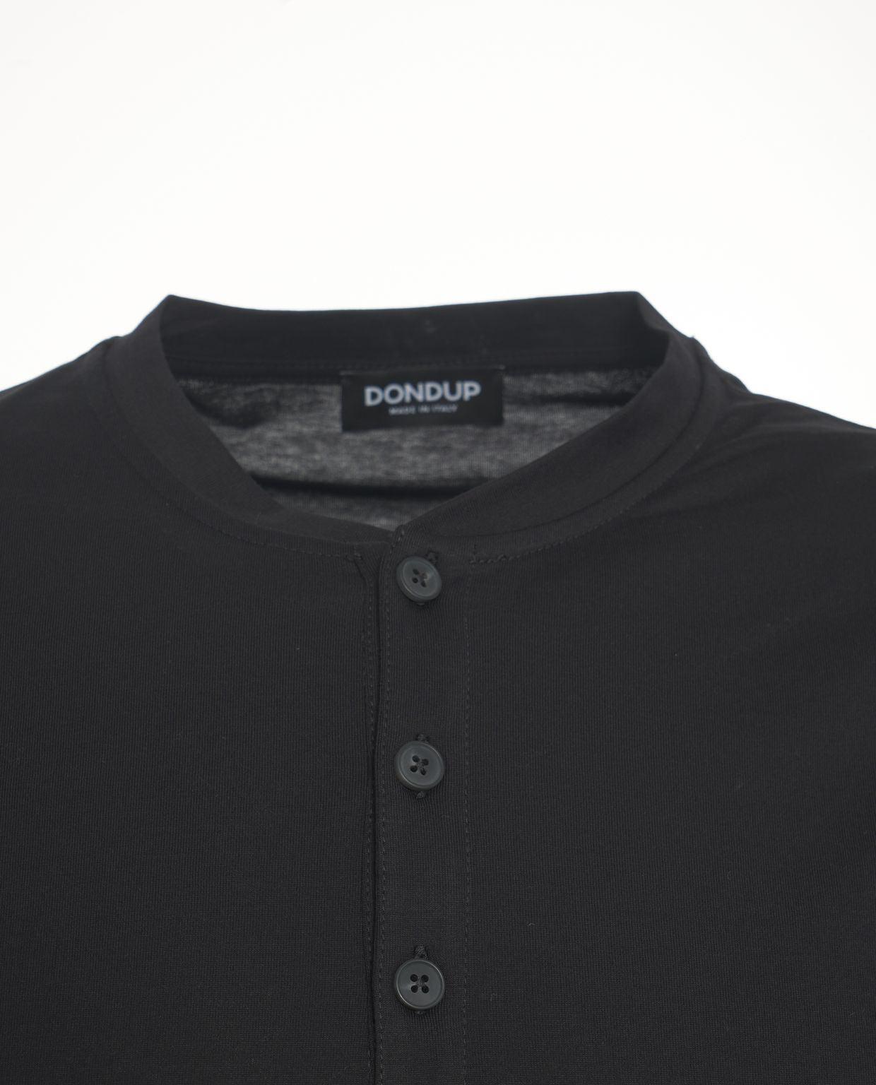 Long-sleeved t-shirt with button placket Product Image