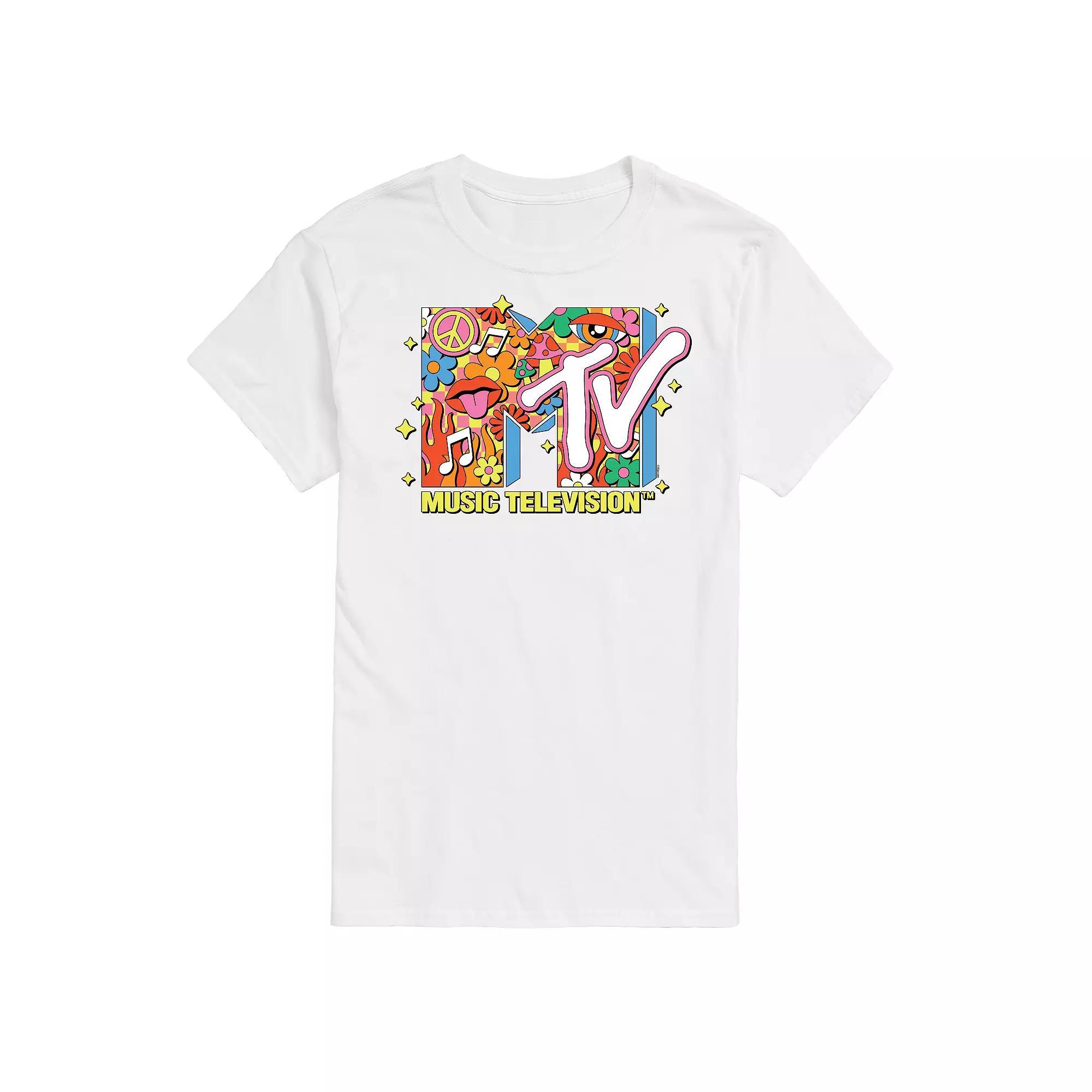 Mens MTV Retro Collage Logo Graphic Tee Product Image