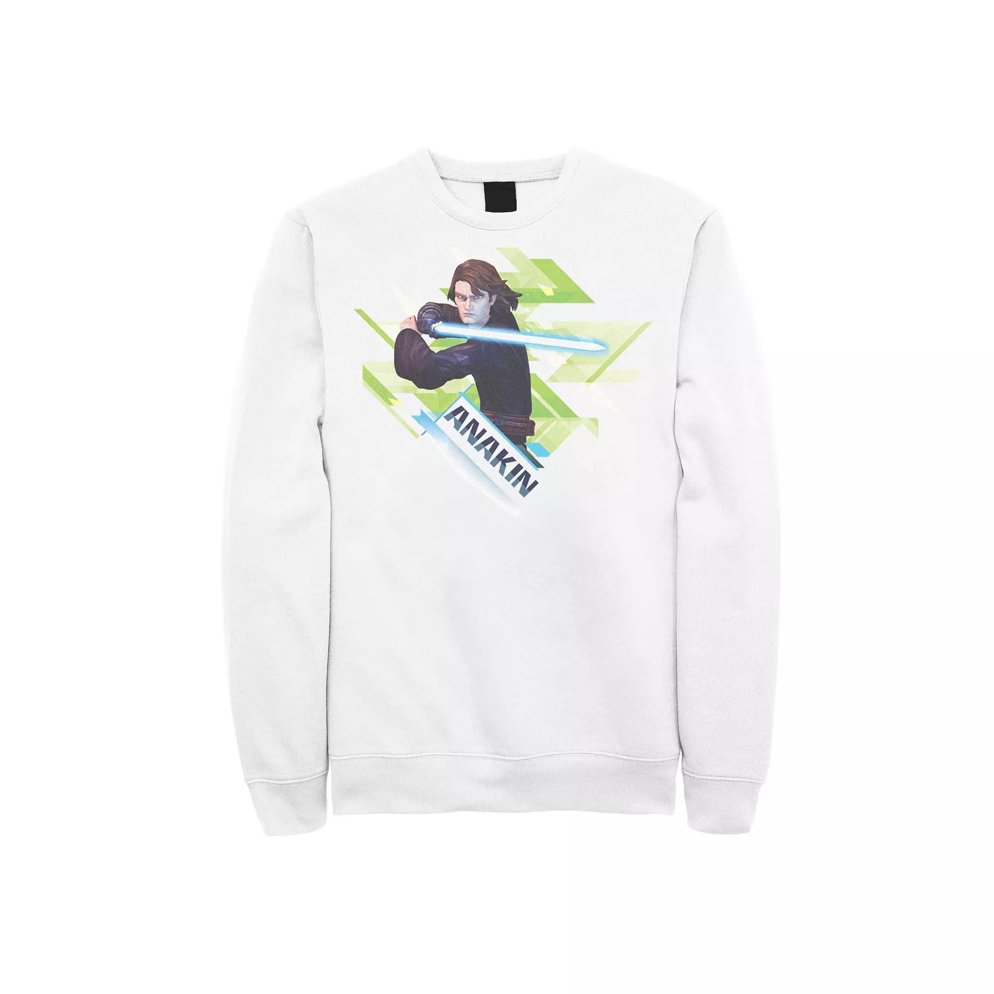Men's Star Wars: The Clone Wars Anakin Portrait Sweatshirt, Size: 3XL, White Product Image