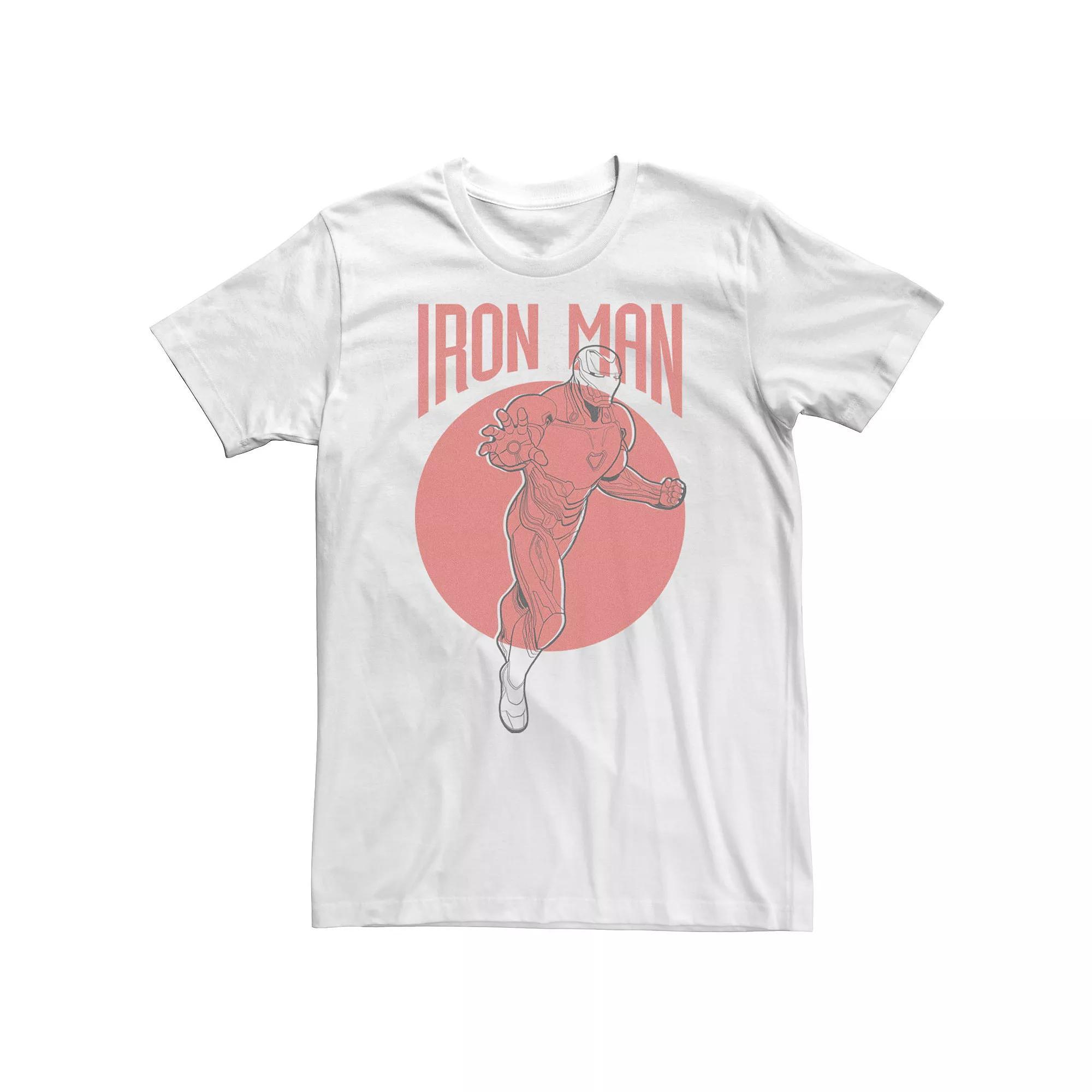 Big & Tall Marvel Avengers Endgame Iron Man Outline Poster Tee, Men's, Size: 4XL, White Product Image