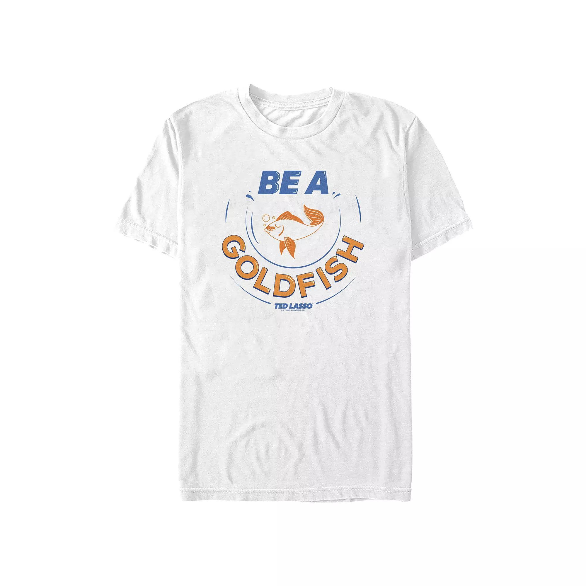 Men's Ted Lasso BE A GOLDFISH ORIGINAL Graphic Tee, Size: Medium, White Product Image