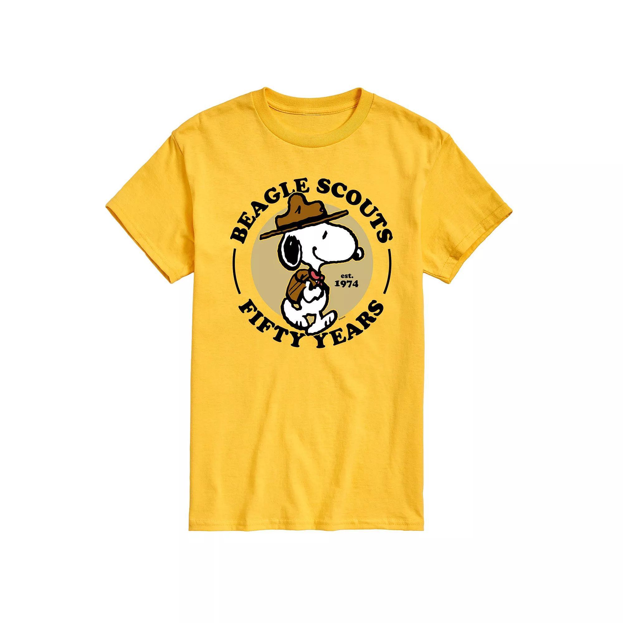 Mens Peanuts Beagle Scout Snoopy Graphic Tee Product Image