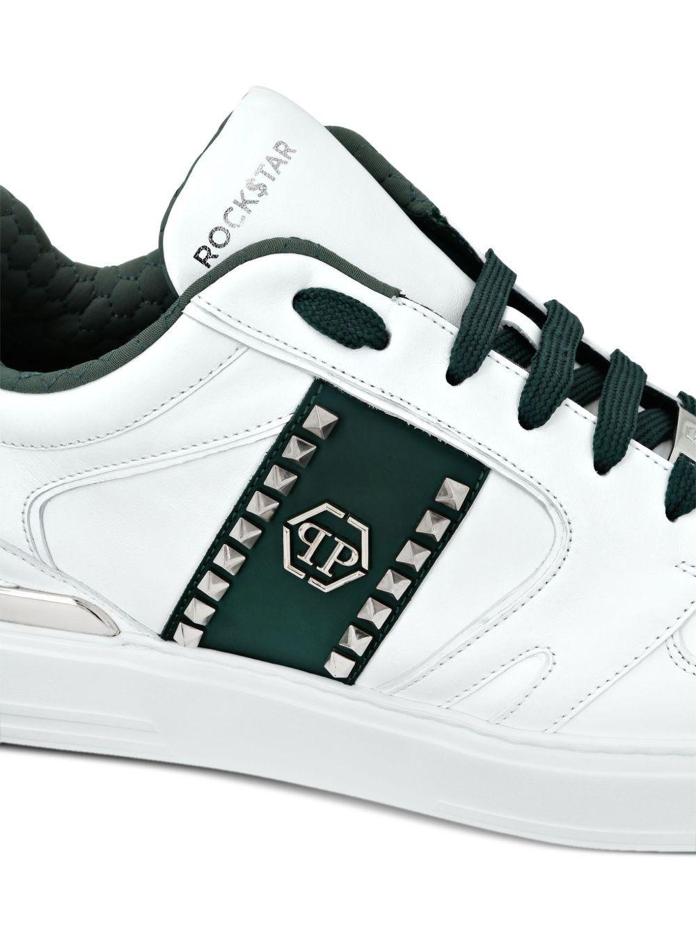 stud-embellished leather sneakers Product Image