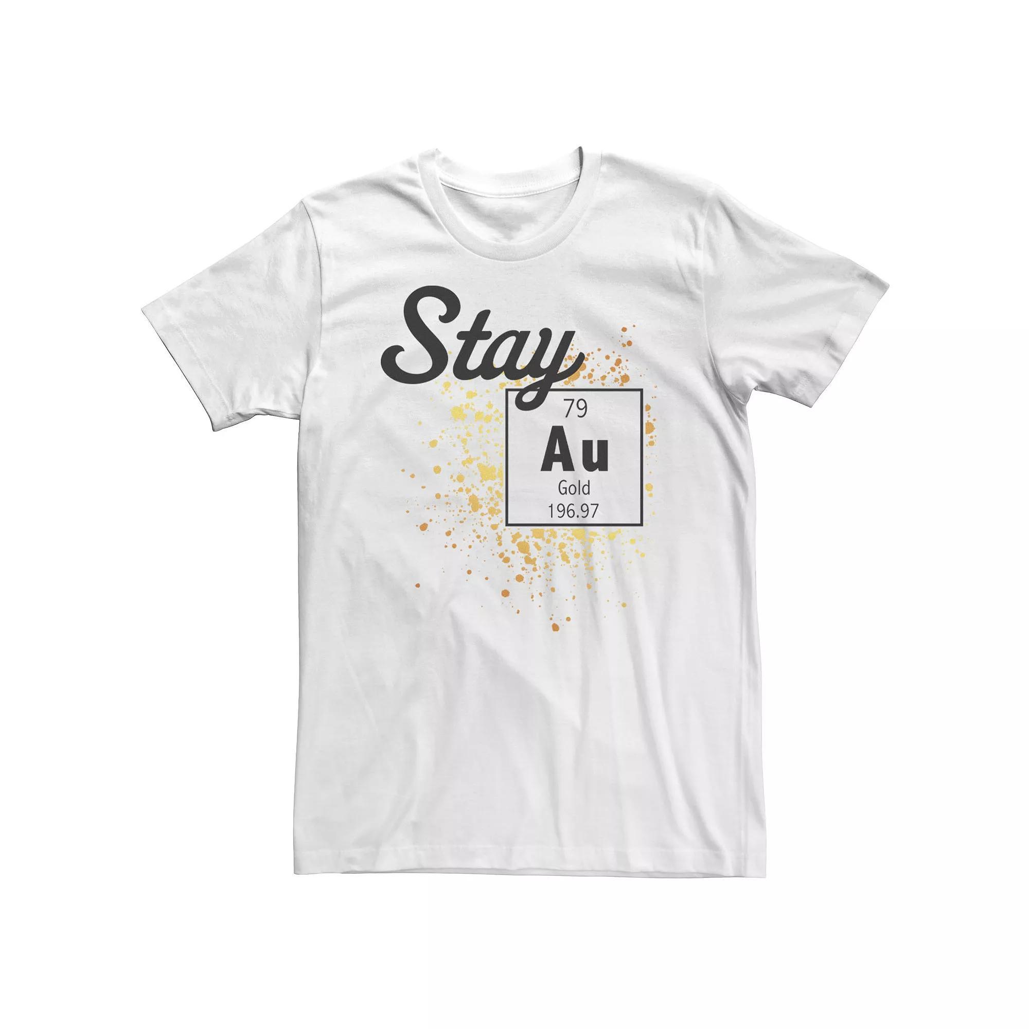 Big & Tall Fifth Sun Stay Gold Periodic Element Flakes Tee, Men's, Size: 5XL, White Product Image