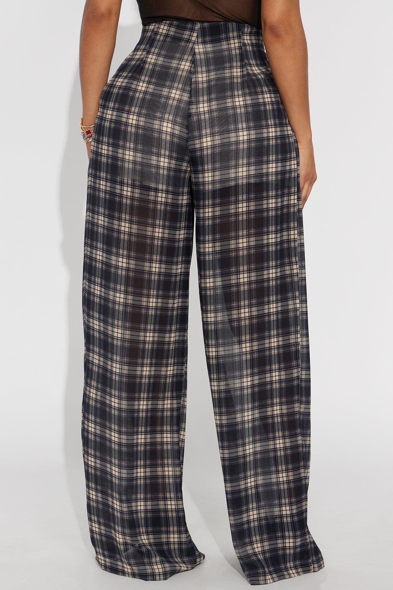 Check On You Wide Leg Pant - Black/combo Product Image