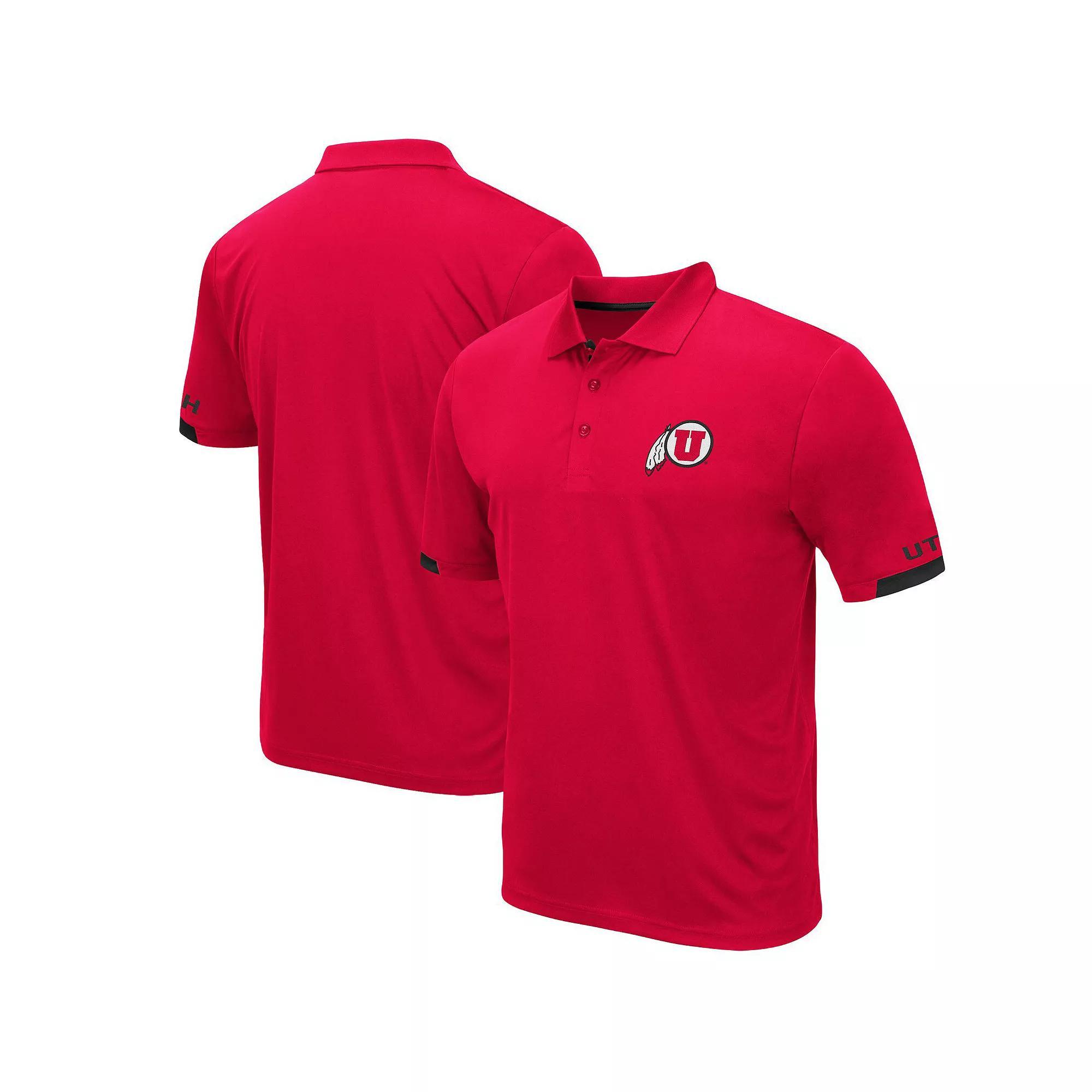 Mens Colosseum Red Utah Utes Santry Lightweight Polo Product Image