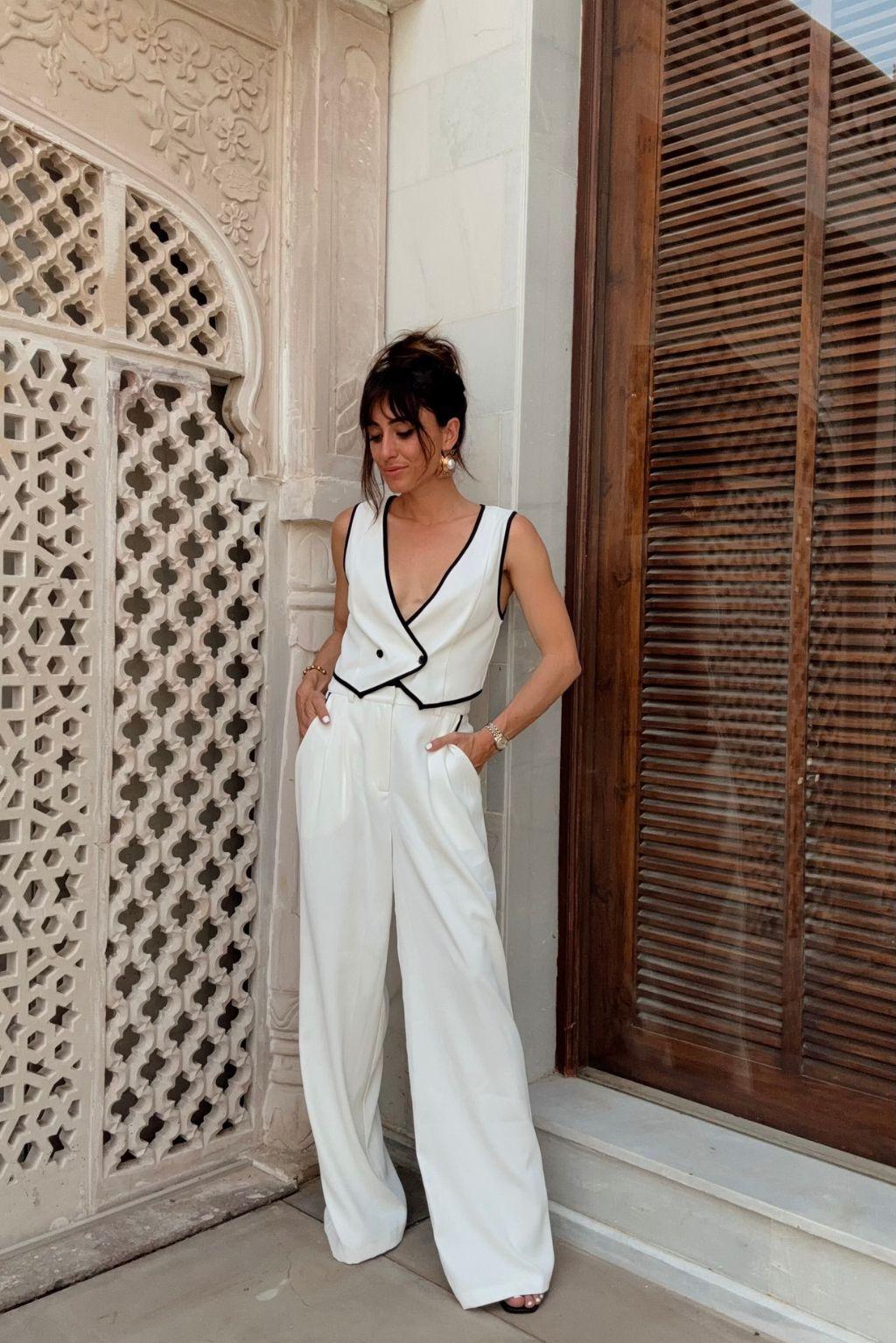 Skylar White Trousers Product Image