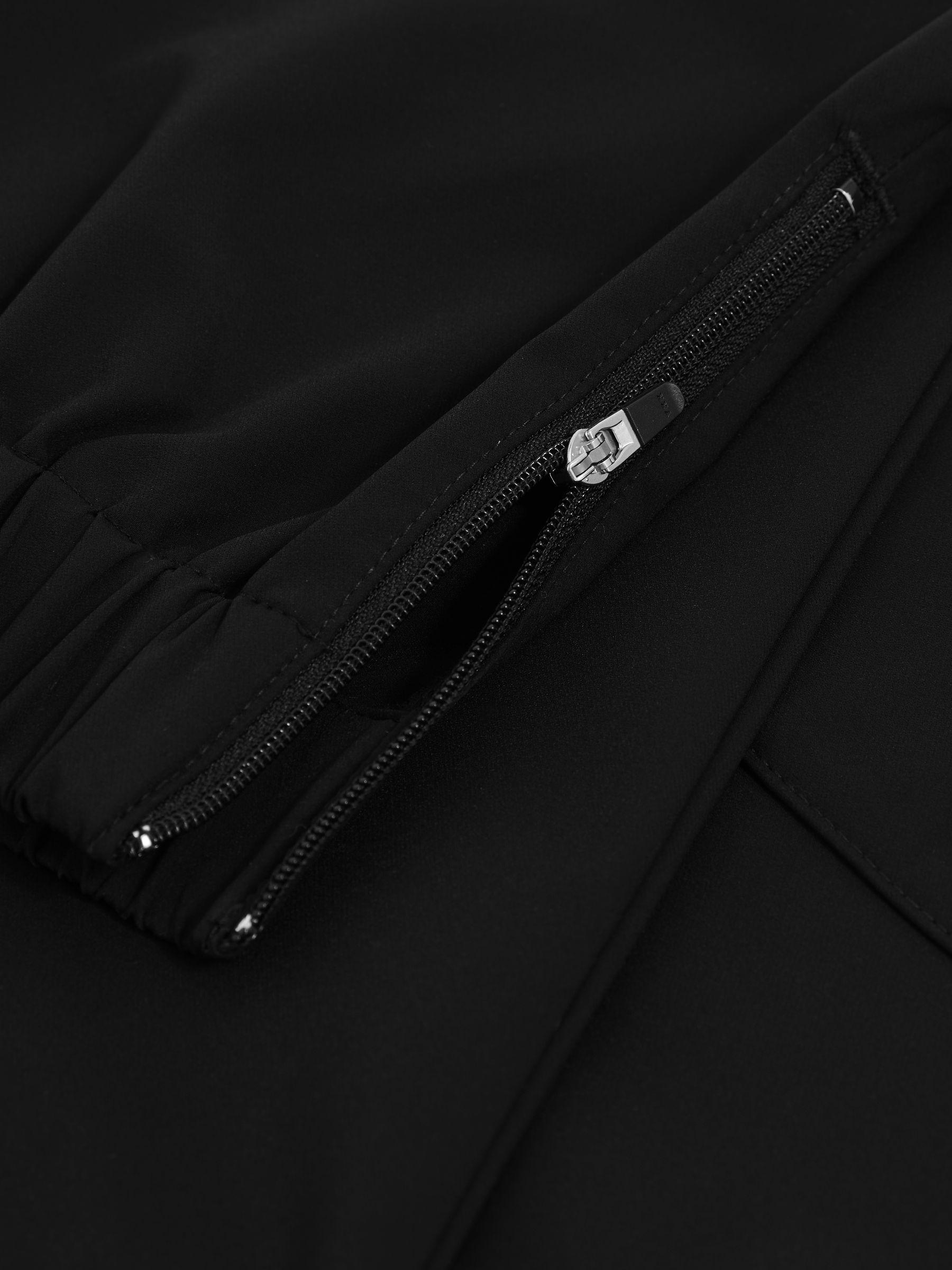 Drawstring Technical Cuffed Trousers in Black Product Image