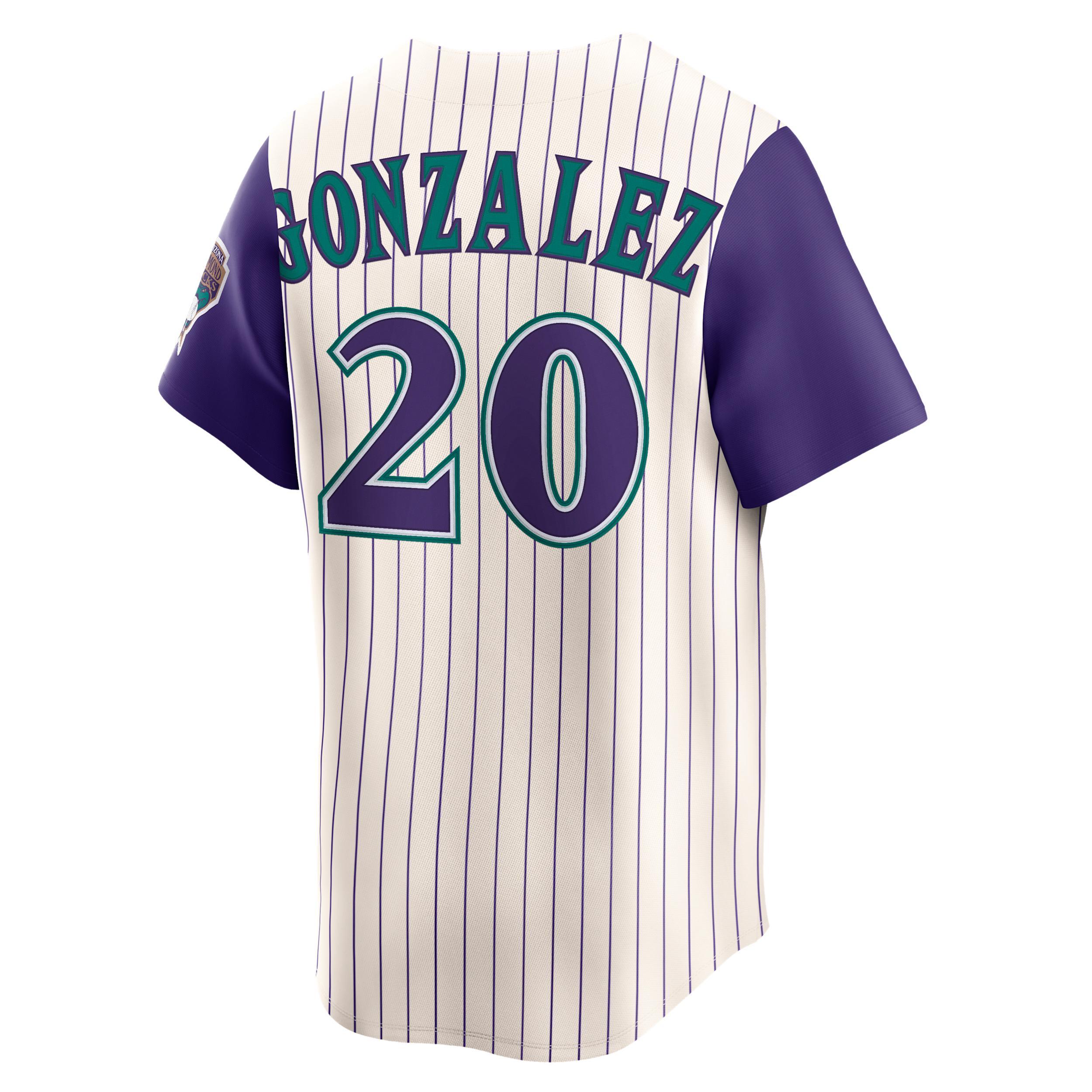 Luis Gonzalez Arizona Diamondbacks Cooperstown Nike Men's Dri-FIT ADV MLB Limited Jersey Product Image