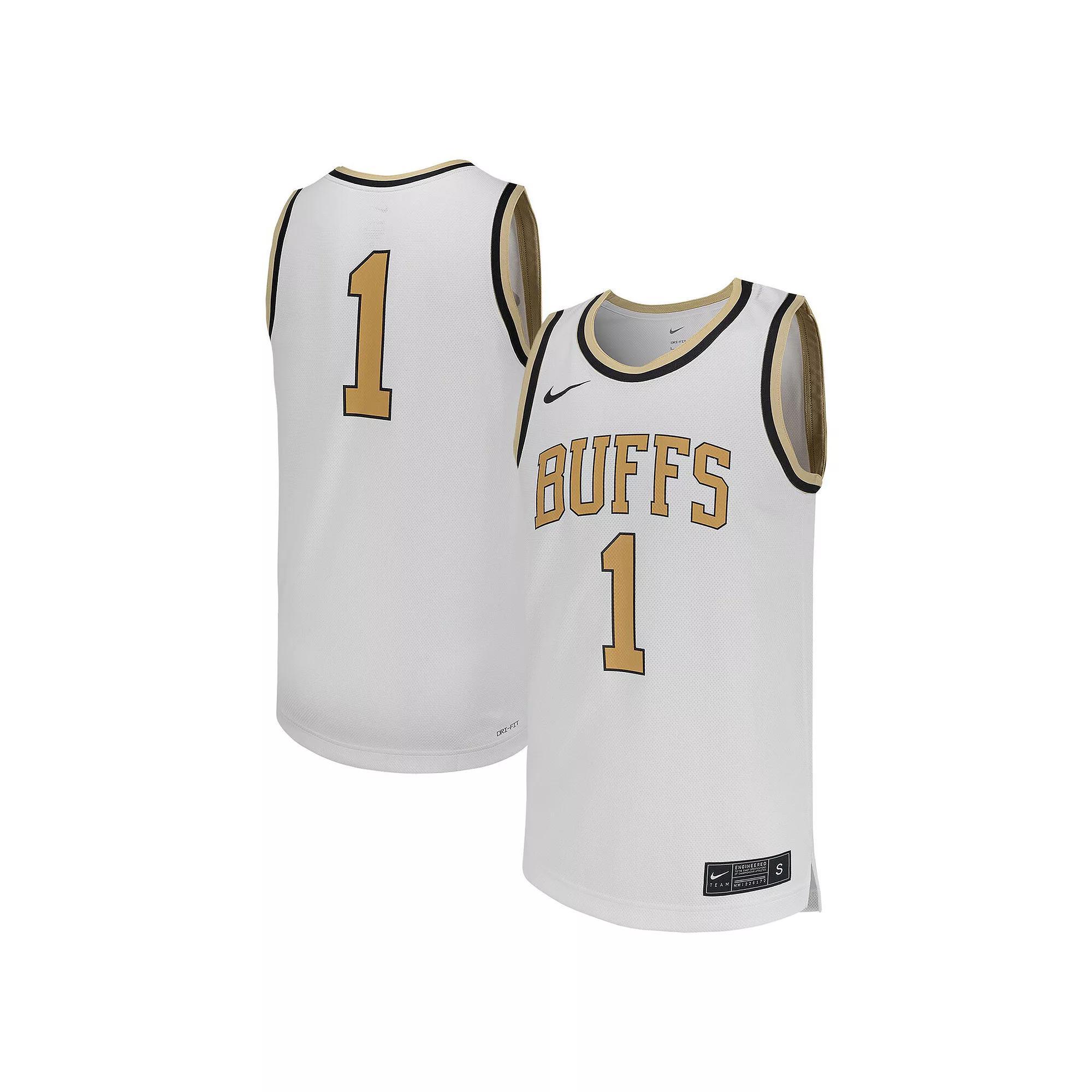 Men's Nike #1 White Colorado Buffaloes Replica Basketball Jersey, Size: XL Product Image