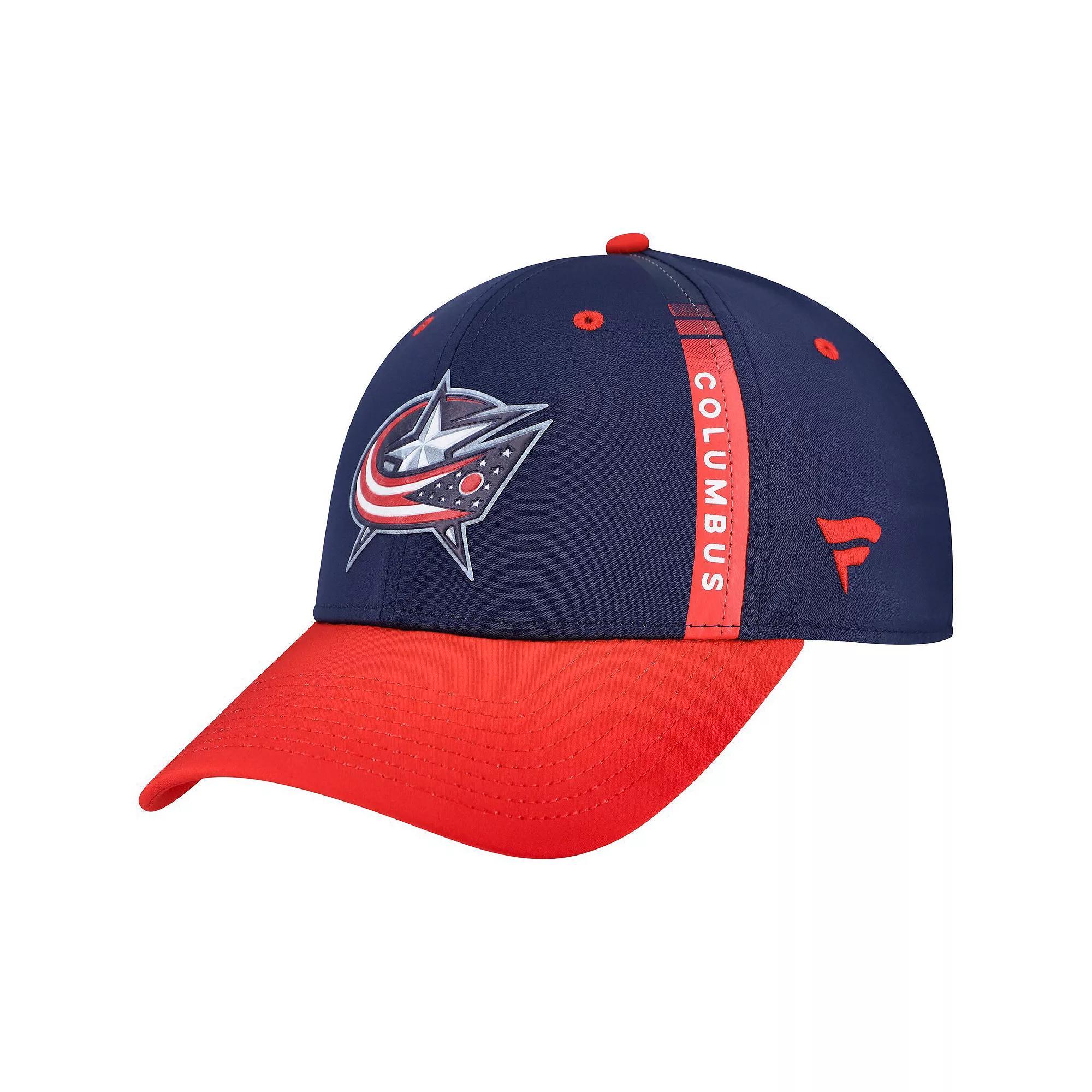 Men's Fanatics  Navy Columbus Blue Jackets Authentic Pro Fitted Hat, Size: Medium/Large Product Image