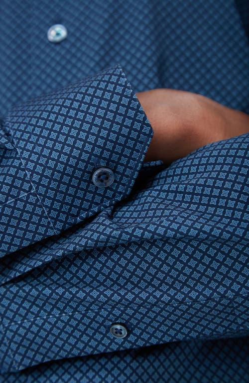 BUGATCHI Devon Ooohcotton® Geometric Button-up Shirt In Navy Product Image