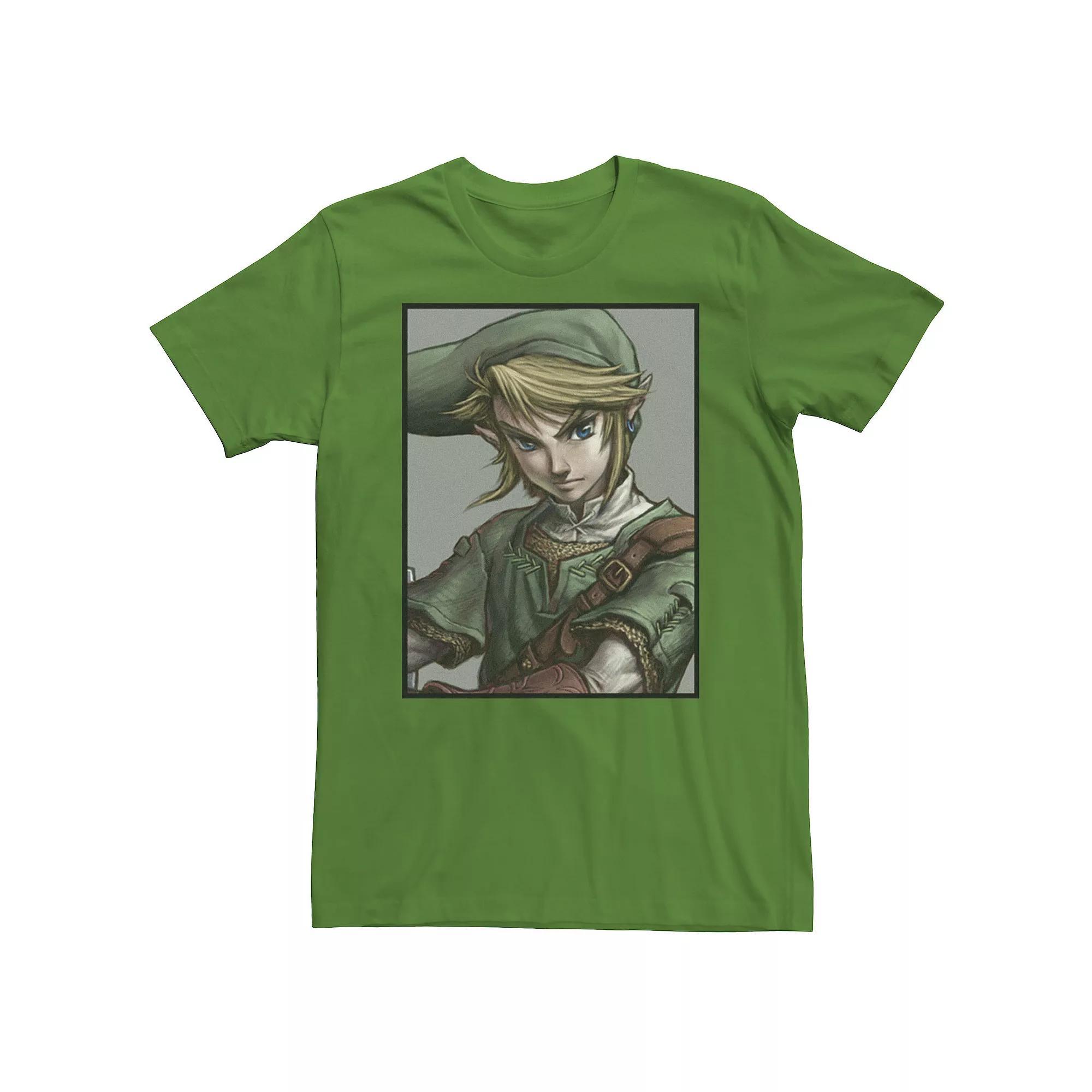 Men's Legend of Zelda Link Twilight Face Portrait Tee, Size: XL, Kelly Product Image