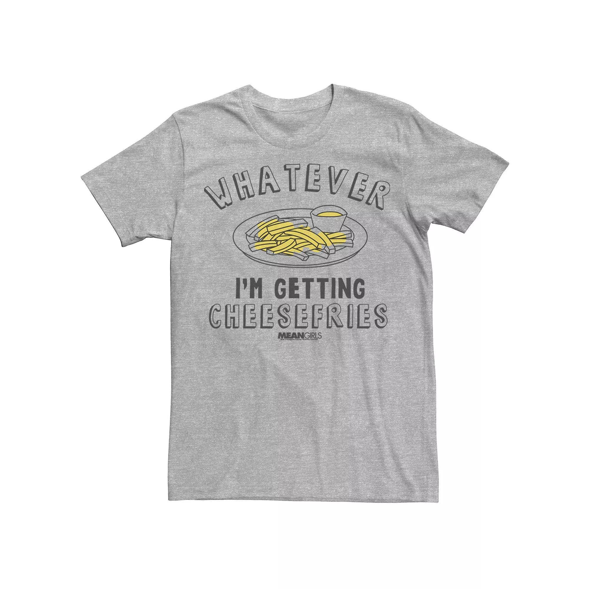 Men's Mean Girls Whatever I'm Getting Cheesefries Sketch Tee, Size: XXL, Athletic Grey Product Image
