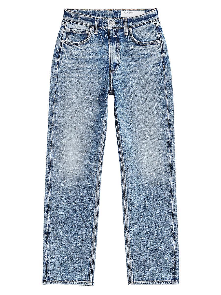 rag & bone Harlow Embellished Straight Jeans in Everly Jewel Product Image