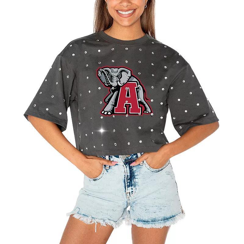 Women's Gameday Couture Gray Alabama Crimson Tide Go Time Rhinestone Crop T-Shirt, Size: XL, Grey Product Image