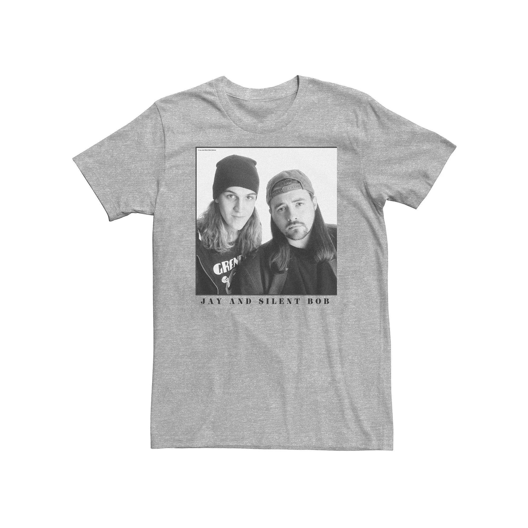 Big & Tall Jay And Silent Bob Greyscale Portrait Tee, Men's, Size: XXL Tall, Athletic Grey Product Image