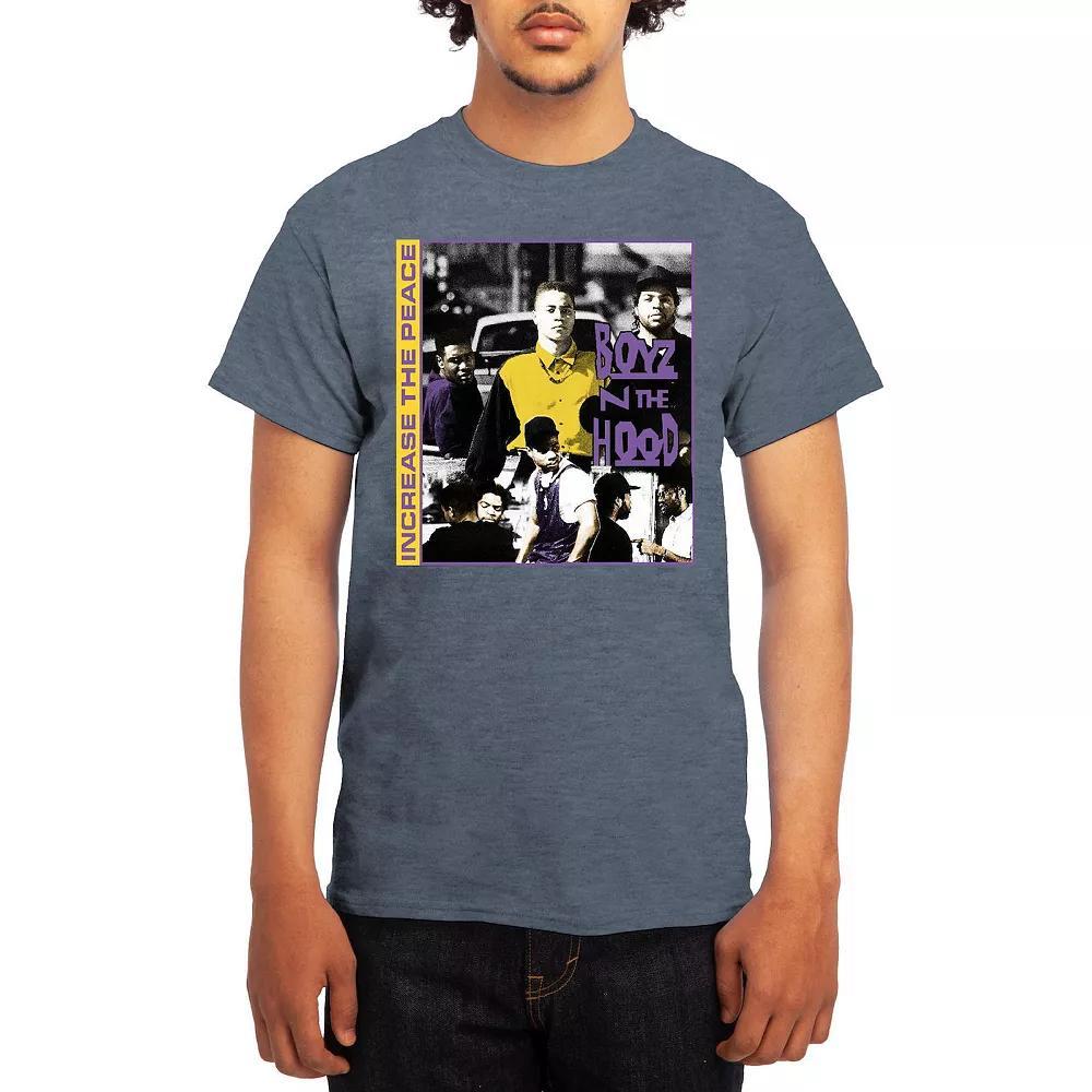Men's Boyz N' The Hood Increase The Peace Duo-Chrome Graphic Tee, Boy's, Size: Small, Blue Product Image