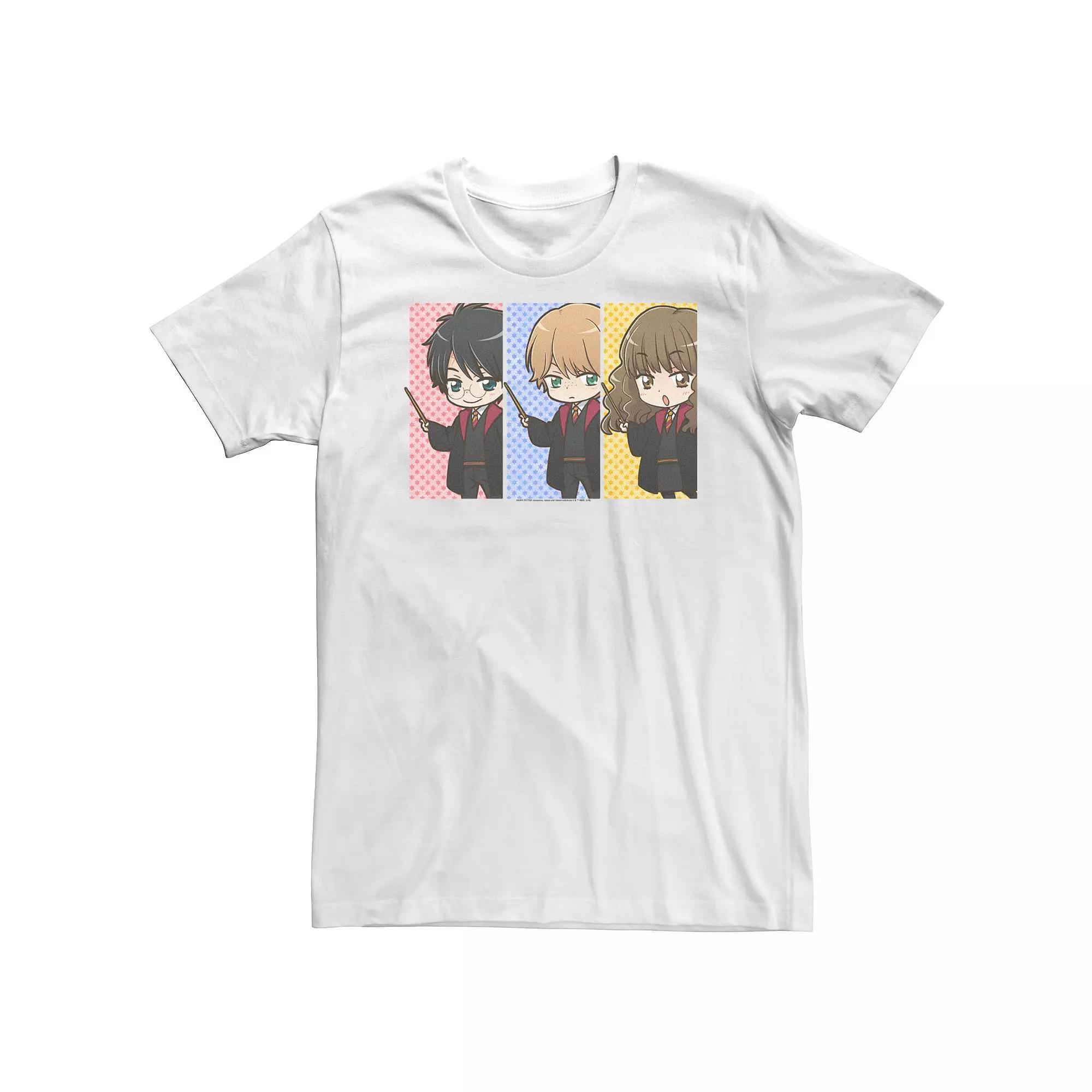Big & Tall Harry Potter Hermione Granger Ron Weasley Anime Panel Tee, Men's, Size: XL Tall, White Product Image