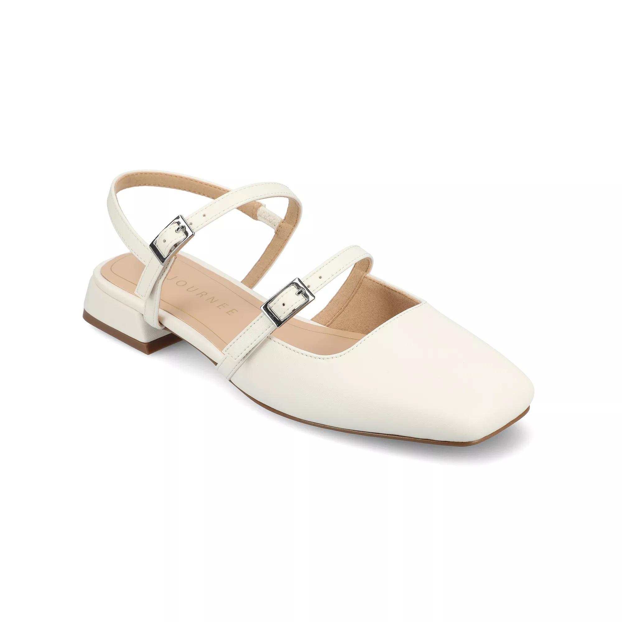 Journee Tru Comfort Foam™ Gretchenn Women's Flats, Size: 7 Wide, White Product Image