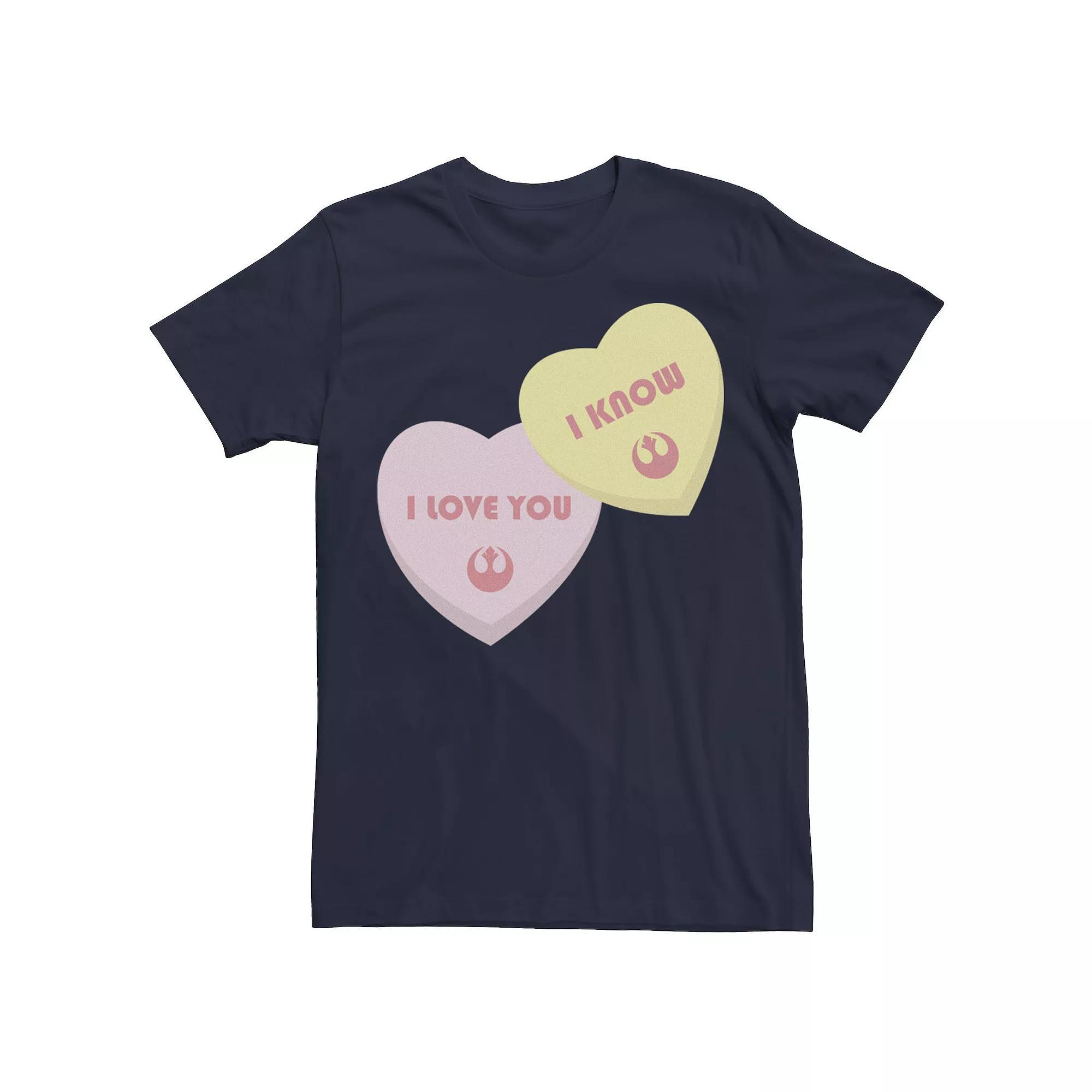 Men's Star Wars Heart Candies Valentine's Day Tee, Size: Small, Blue Product Image