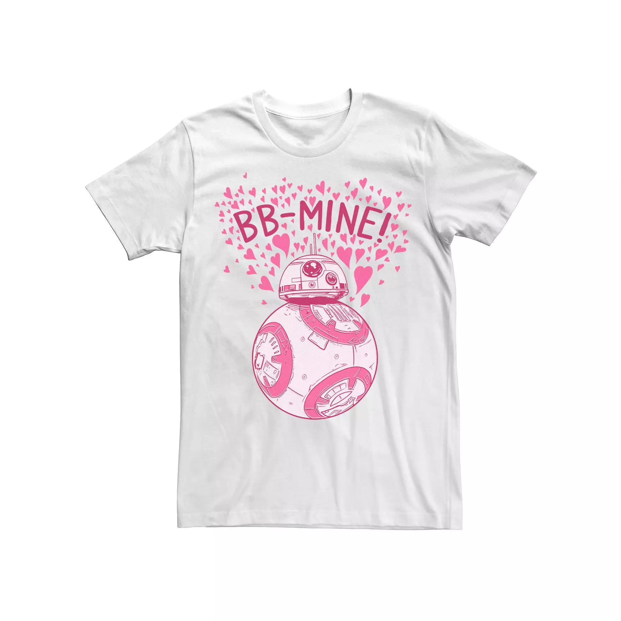 Men's Star Wars BB-8 Be Mine Valentine's Day Tee, Size: XS, White Product Image