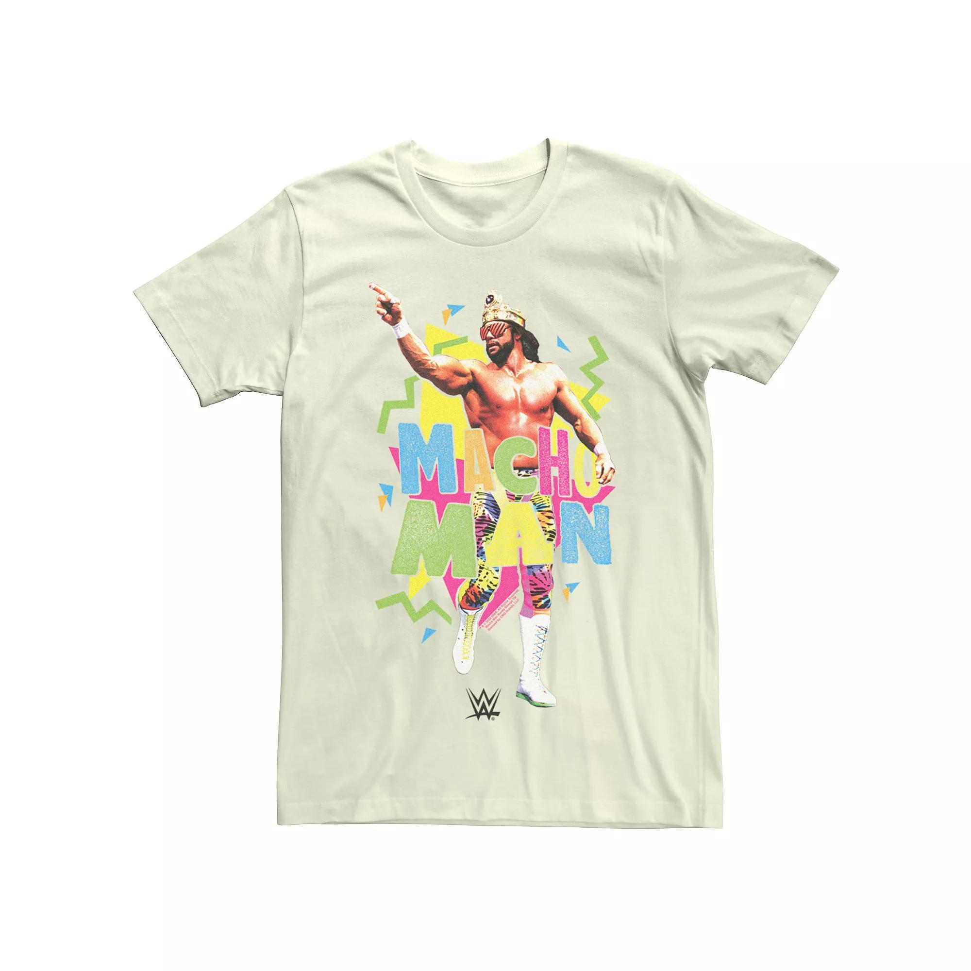 Mens WWE Macho Man Bright Party Poster Tee Product Image
