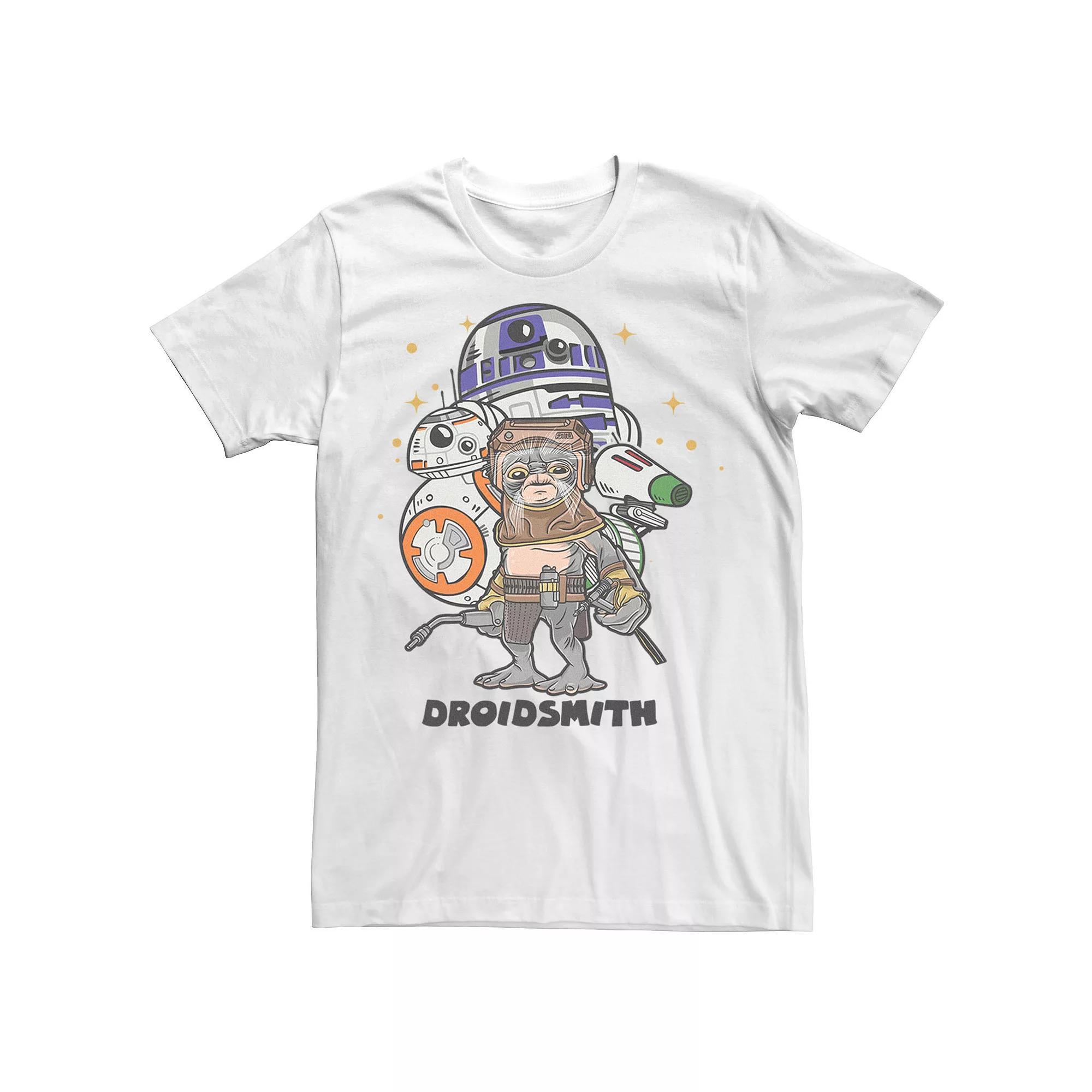 Men's Star Wars: The Rise Of Skywalker Babu Frik Droidsmith Tee, Size: Medium, White Product Image