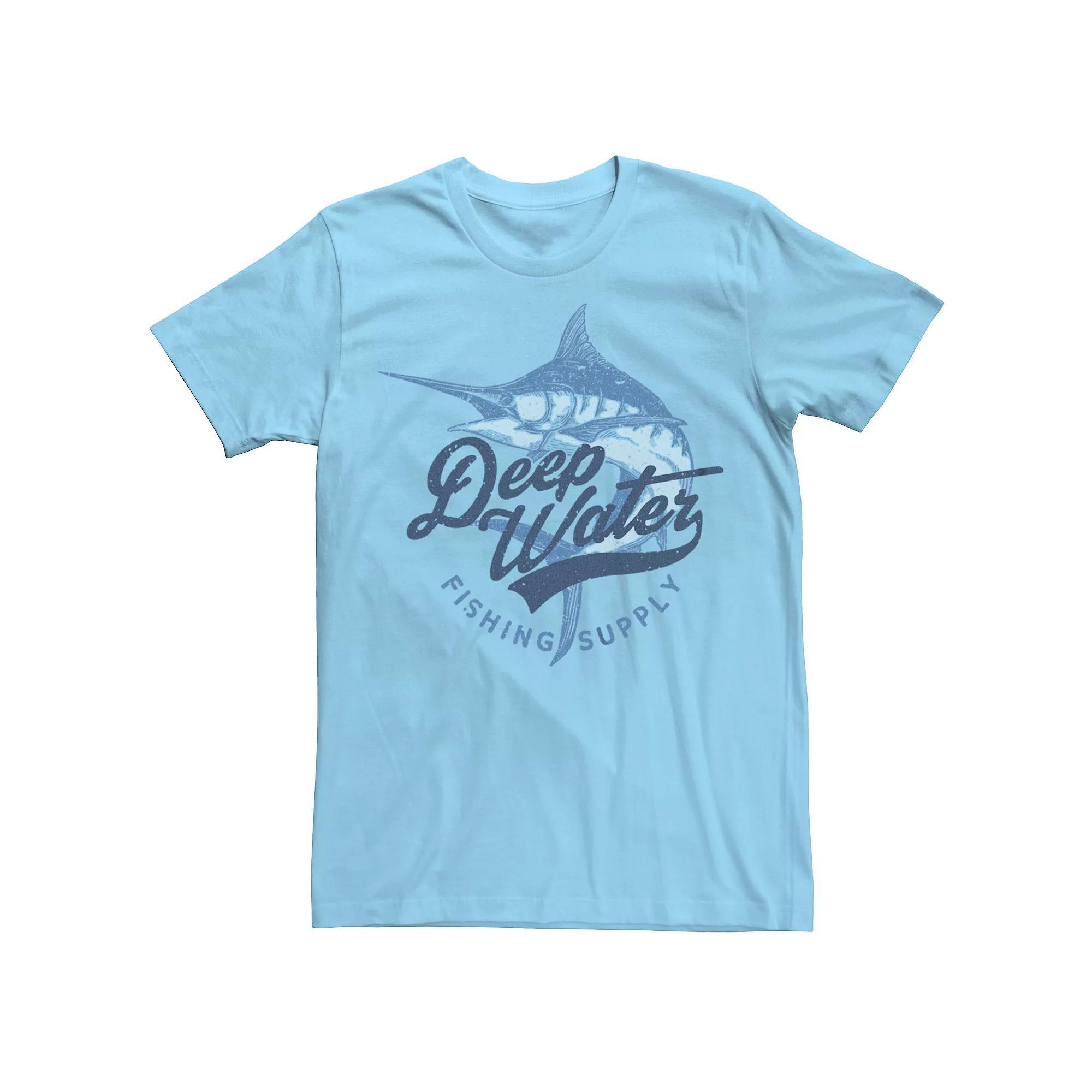 Men's Deep Water Fishing Supply Swordfish Graphic Tee, Size: Small, Light Blue Product Image