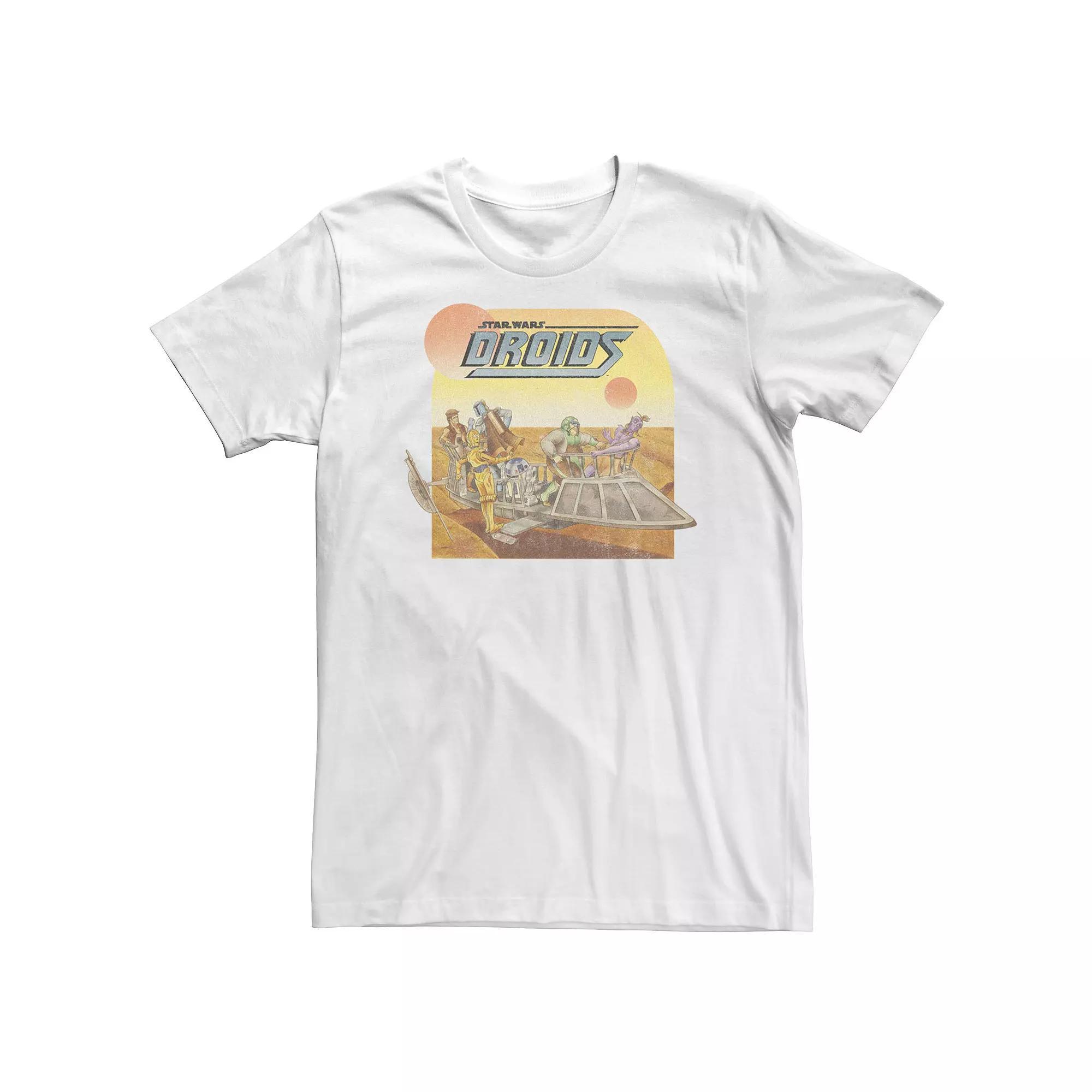 Big & Tall Star Wars Droid Group Sunset Tee, Men's, Size: 3XL, White Product Image