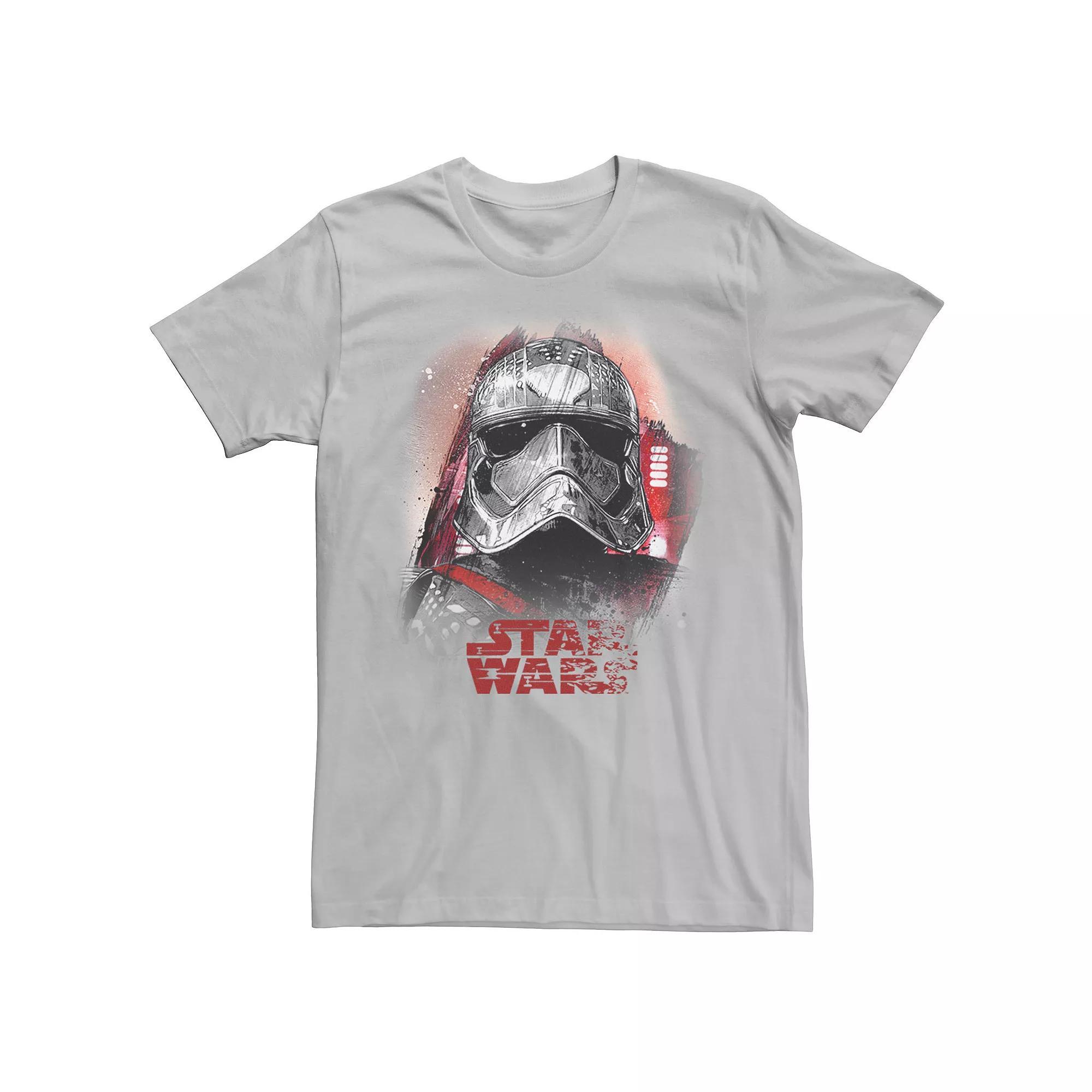 Men's Star Wars Last Jedi Captain Phasma Distress Tee, Size: XXL, Silver Product Image
