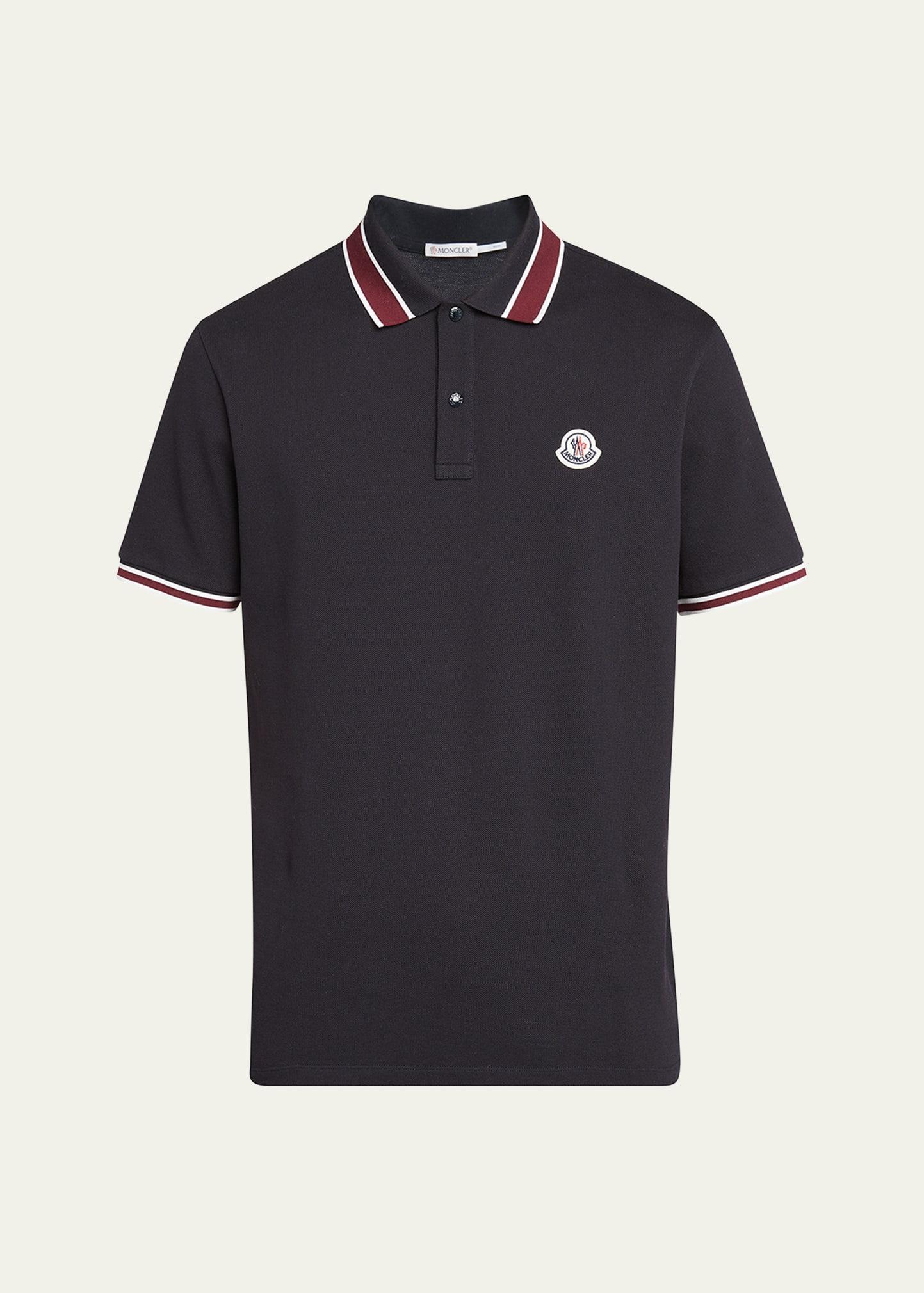 Mens Pique Stripe Polo Shirt Product Image