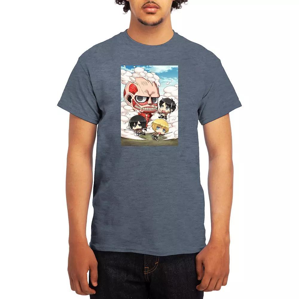 Men's Attack on Titan Distressed Cadet Corp Emblem Tee, Boy's, Size: XXL, Royal Blue Product Image