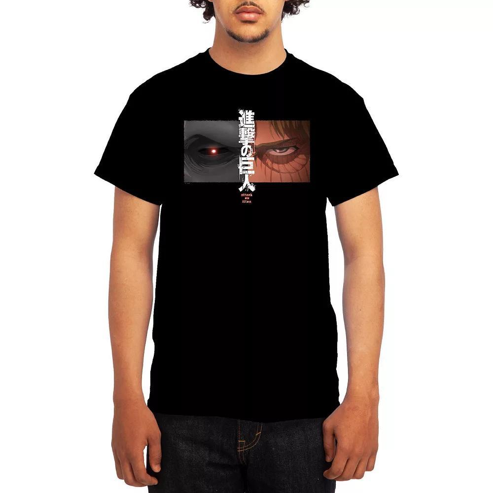 Men's Attack on Titan Split Eye Graphic Tee, Size: Large, Turquoise Product Image