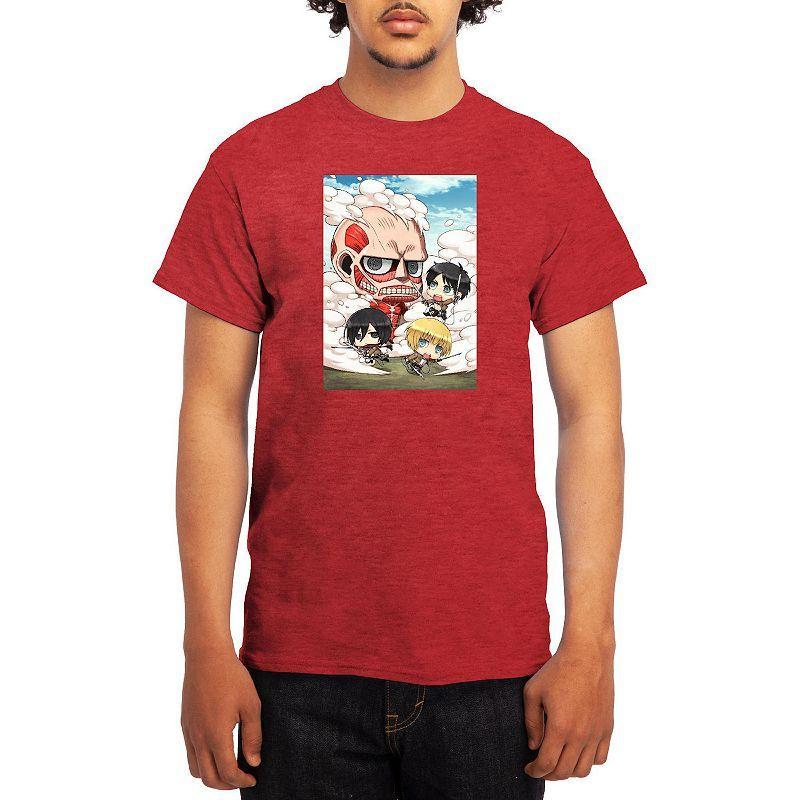 Mens Attack on Titan Group Chibi Poster Tee, Boys Product Image