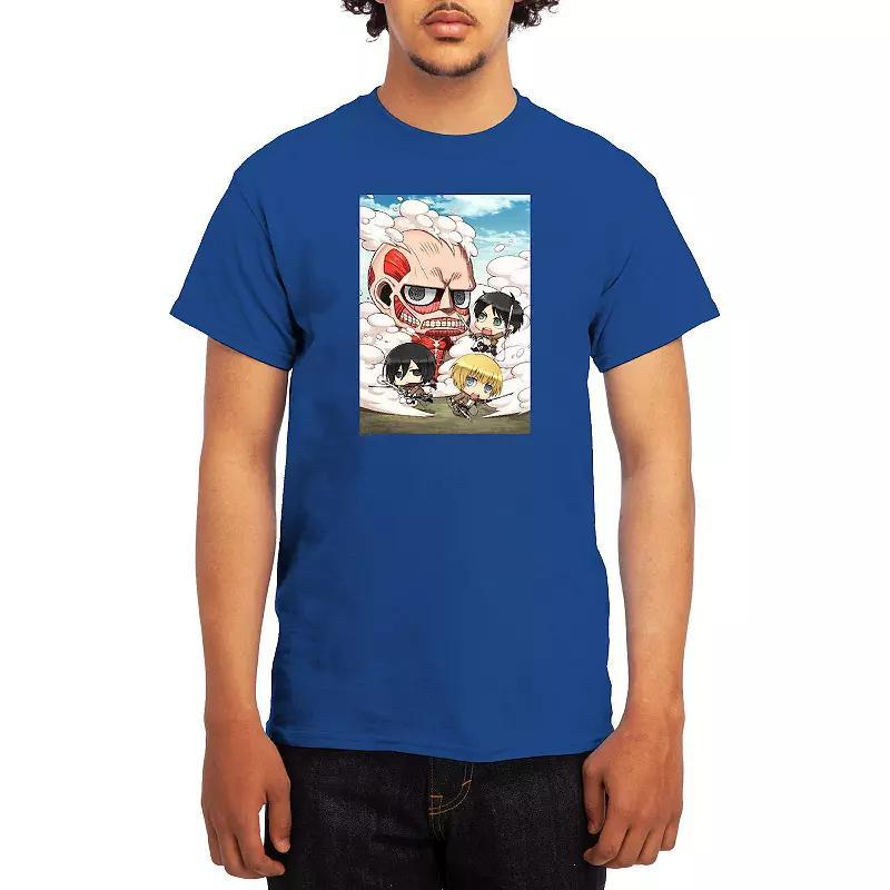 Men's Attack on Titan Distressed Cadet Corp Emblem Tee, Boy's, Size: XXL, Royal Blue Product Image