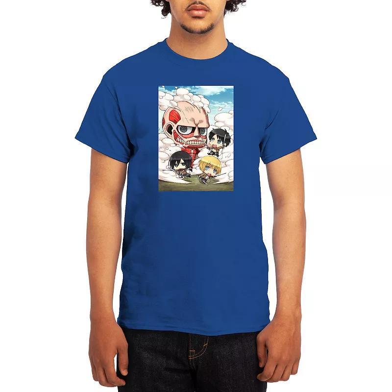 Men's Attack on Titan Distressed Cadet Corp Emblem Tee, Boy's, Size: XXL, Royal Blue Product Image