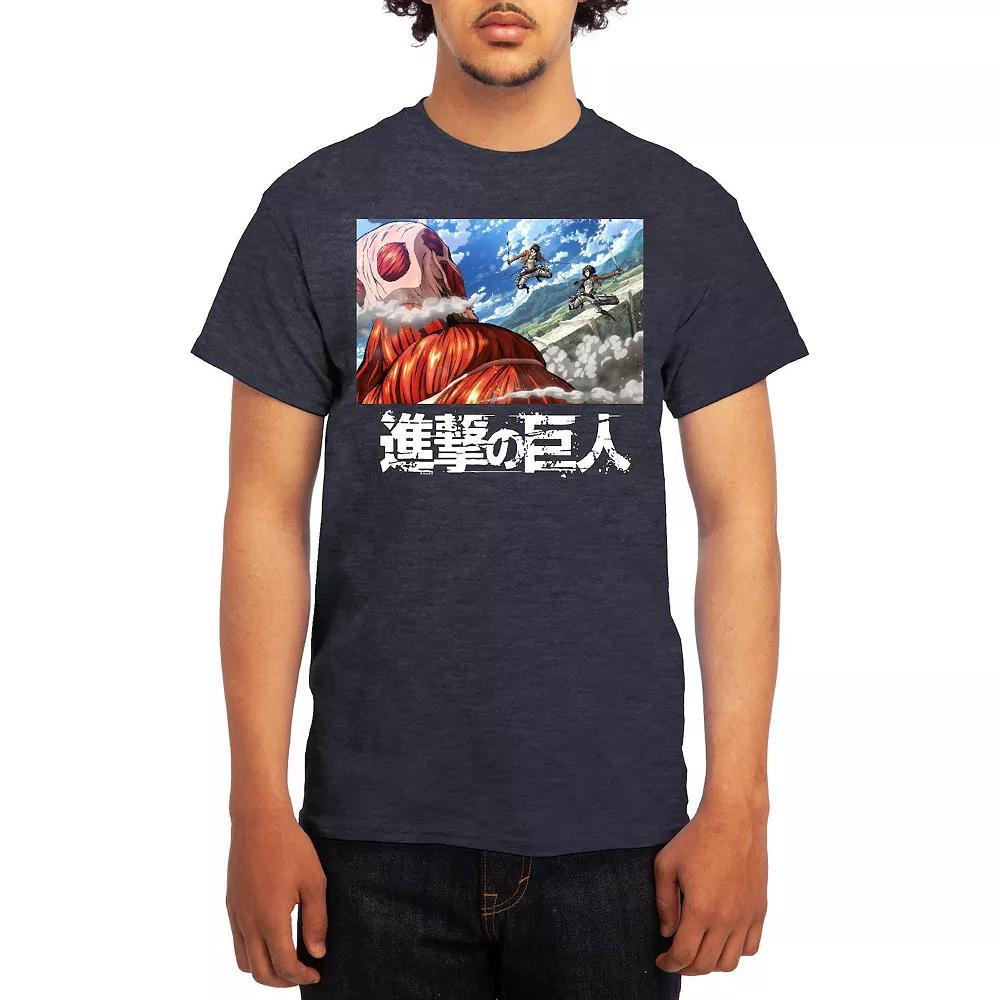 Men's Attack on Titan Action Fight Titan Clouds Tee, Boy's, Size: XXL, Lt Blue Product Image