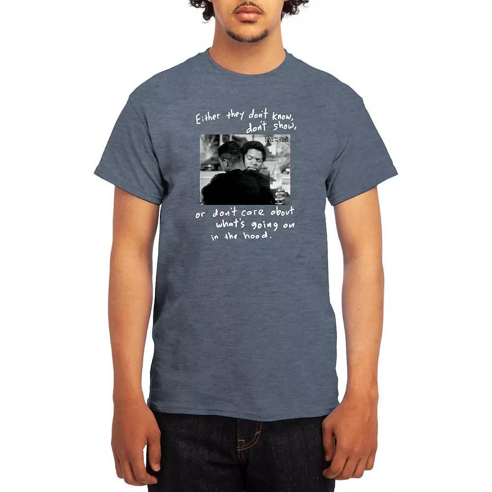 Men's Boyz N' The Hood Doughboy On In The Hood Tee, Boy's, Size: Large, Grey Light Blue Product Image