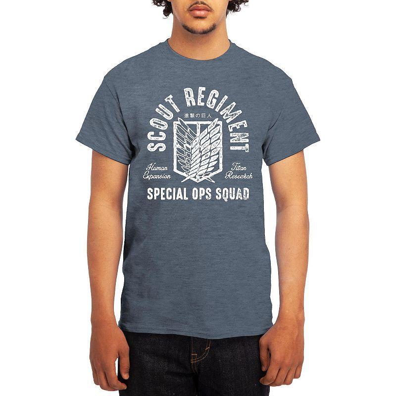 Men's Attack on Titan Red Titan Versus Titan Tee, Boy's, Size: Medium, Blue Product Image