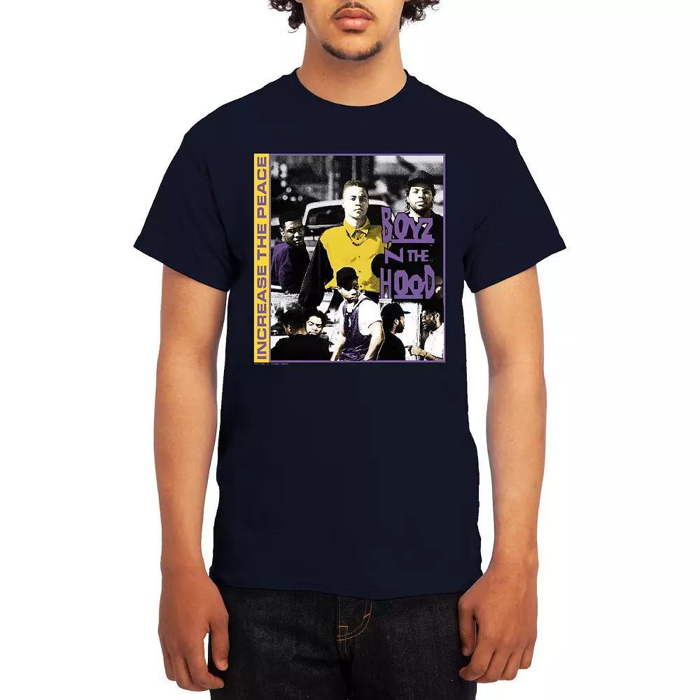 Men's Boyz N' The Hood Increase The Peace Duo-Chrome Graphic Tee, Boy's, Size: Small, Blue Product Image