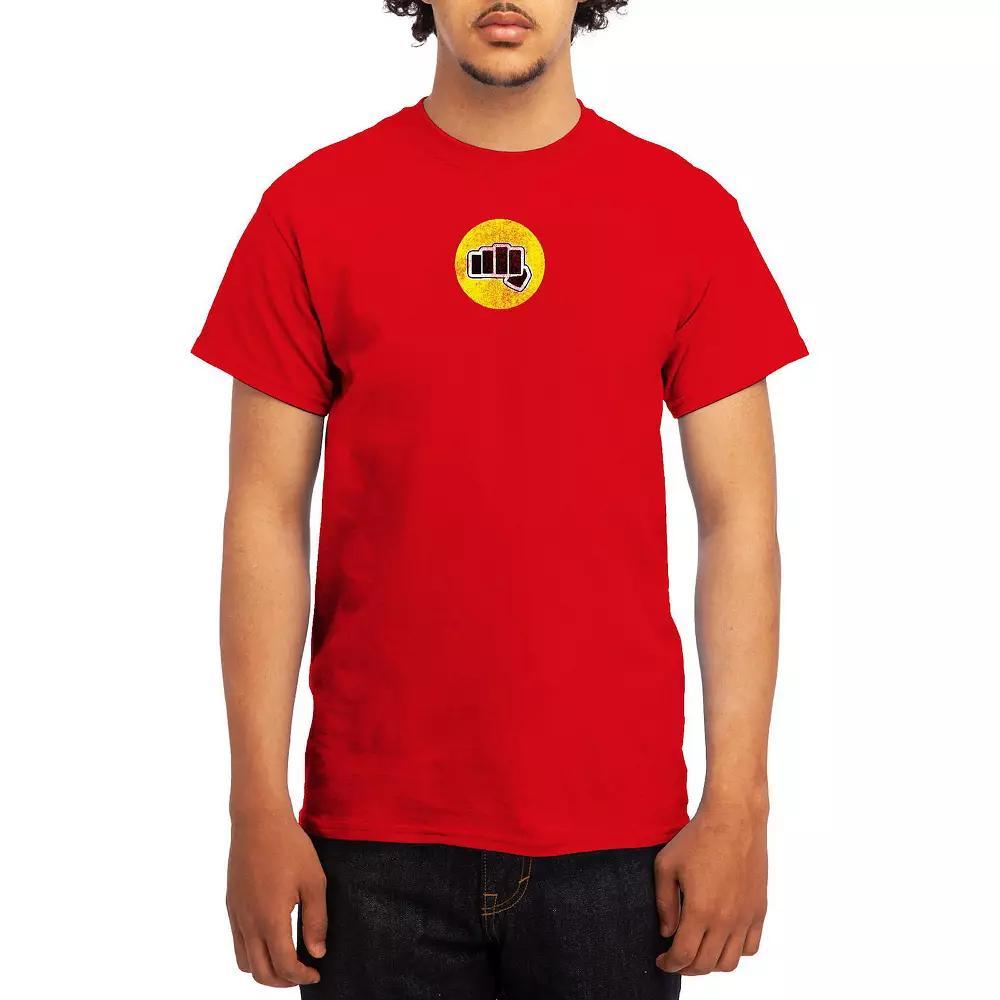 Men's Attack on Titan Alphabet Soup Graphic Tee, Size: Large, Grey Red Product Image