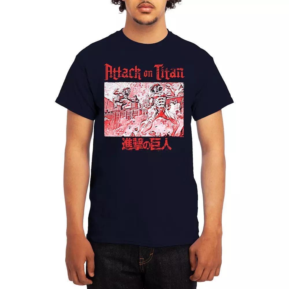 Men's Attack on Titan Red Titan Versus Titan Tee, Boy's, Size: Medium, Blue Product Image