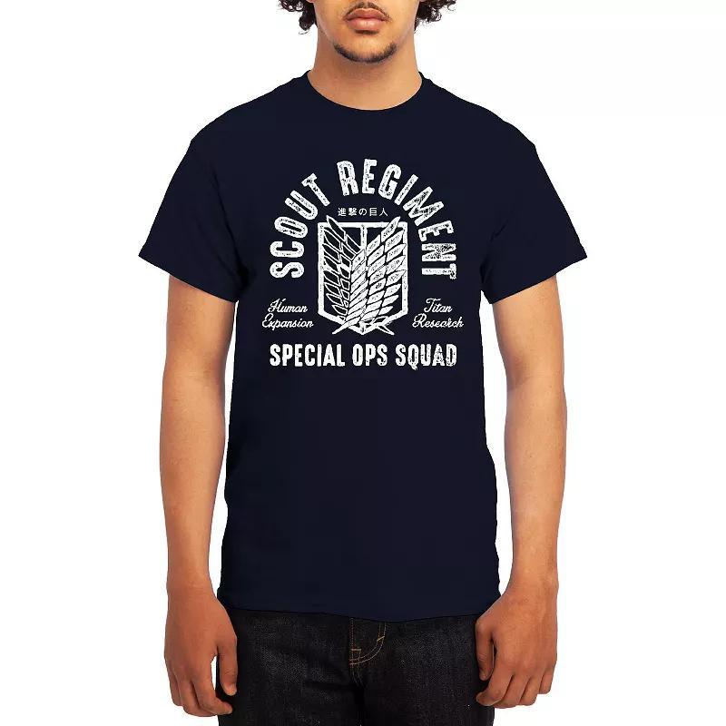 Men's Attack on Titan Special Ops Scouts Graphic Tee, Size: Large, Grey Red Product Image