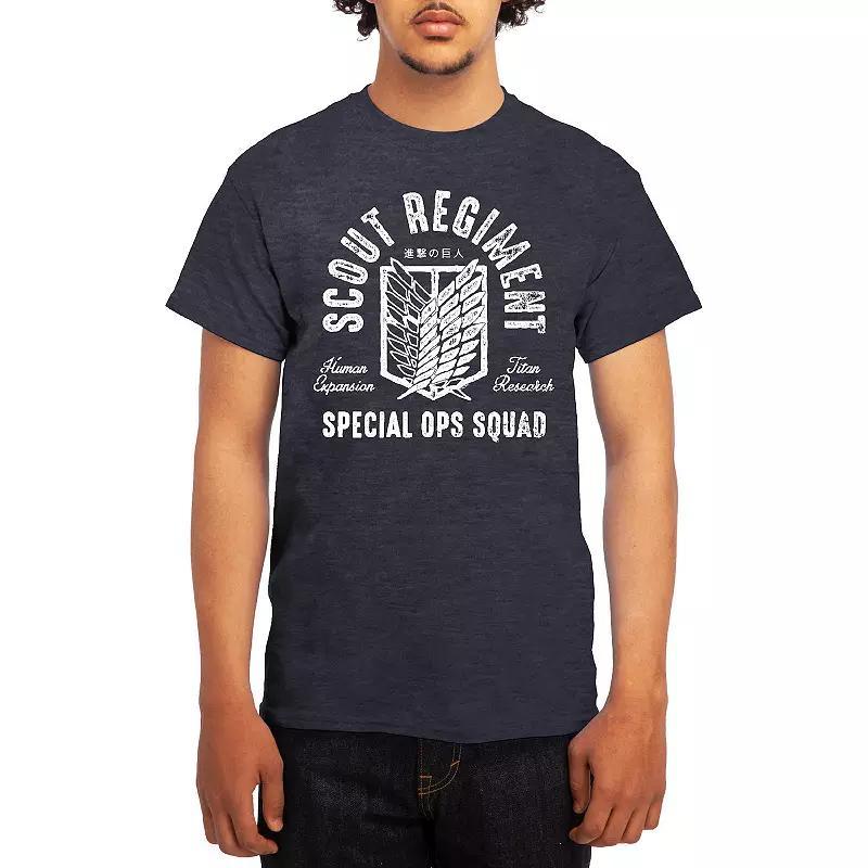 Men's Attack on Titan Special Ops Scouts Graphic Tee, Size: Large, Grey Red Product Image