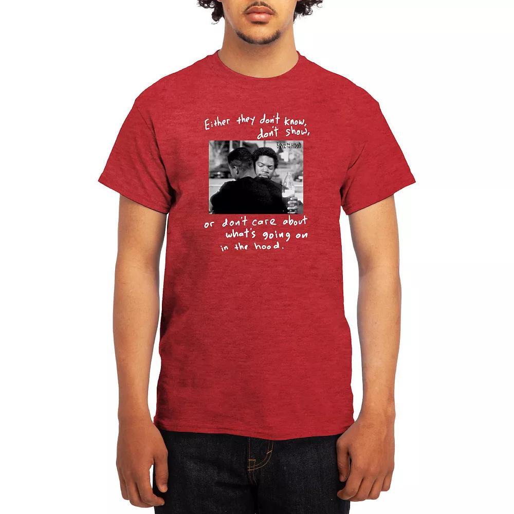 Men's Boyz N' The Hood Doughboy On In The Hood Tee, Boy's, Size: Large, Grey Light Blue Product Image