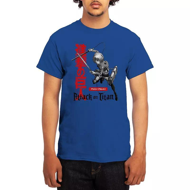 Men's Attack on Titan Distressed Training Emblem Tee, Boy's, Size: Medium, Green Product Image