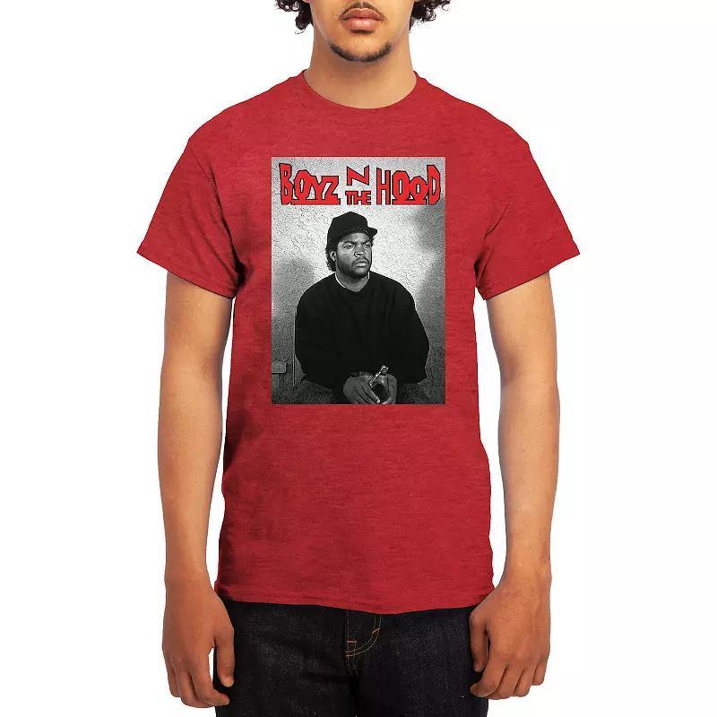 Men's Boyz N' The Hood Logo Doughboy Photo Tee, Size: Medium, Grey Red Product Image